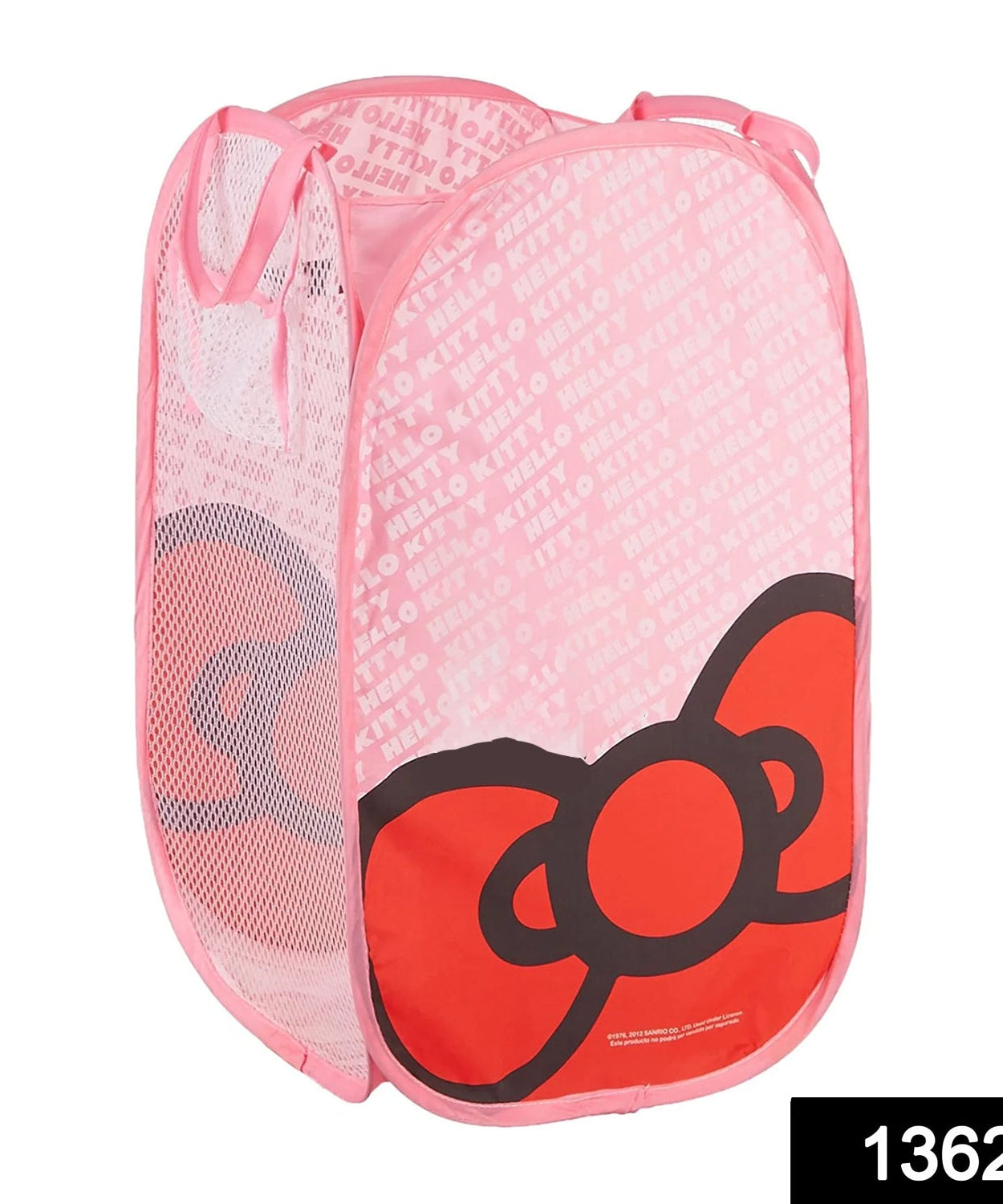 Durable canvas laundry bag with waterproof design and modern print.