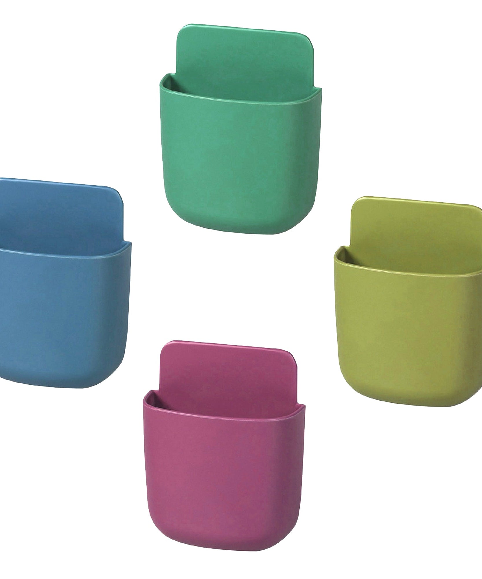 Wall-mounted storage case with phone charger.