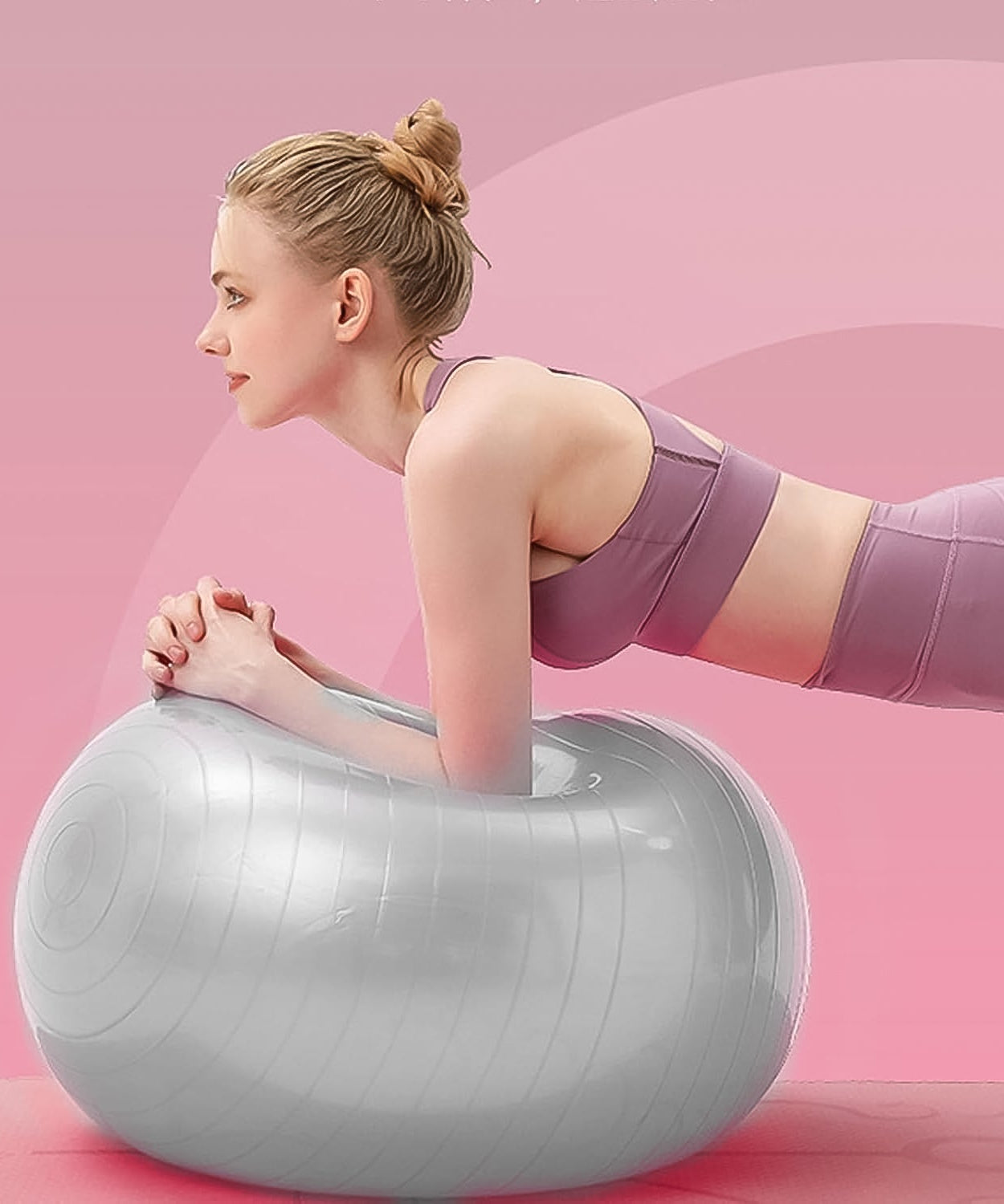 Heavy Duty Gym Ball Non-Slip Stability Ball with Foot Pump for Total Body Fitness