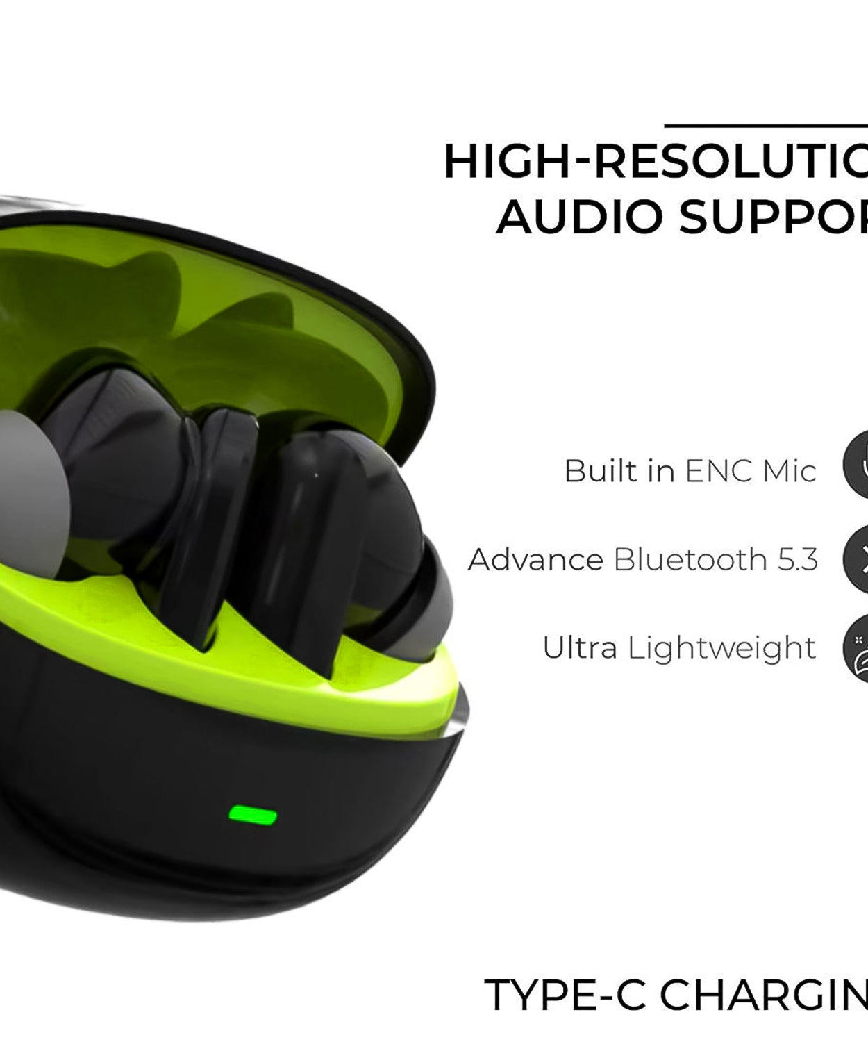 True Wireless Earbuds | Best Low Latency | Bluetooth Headset (1 Set)