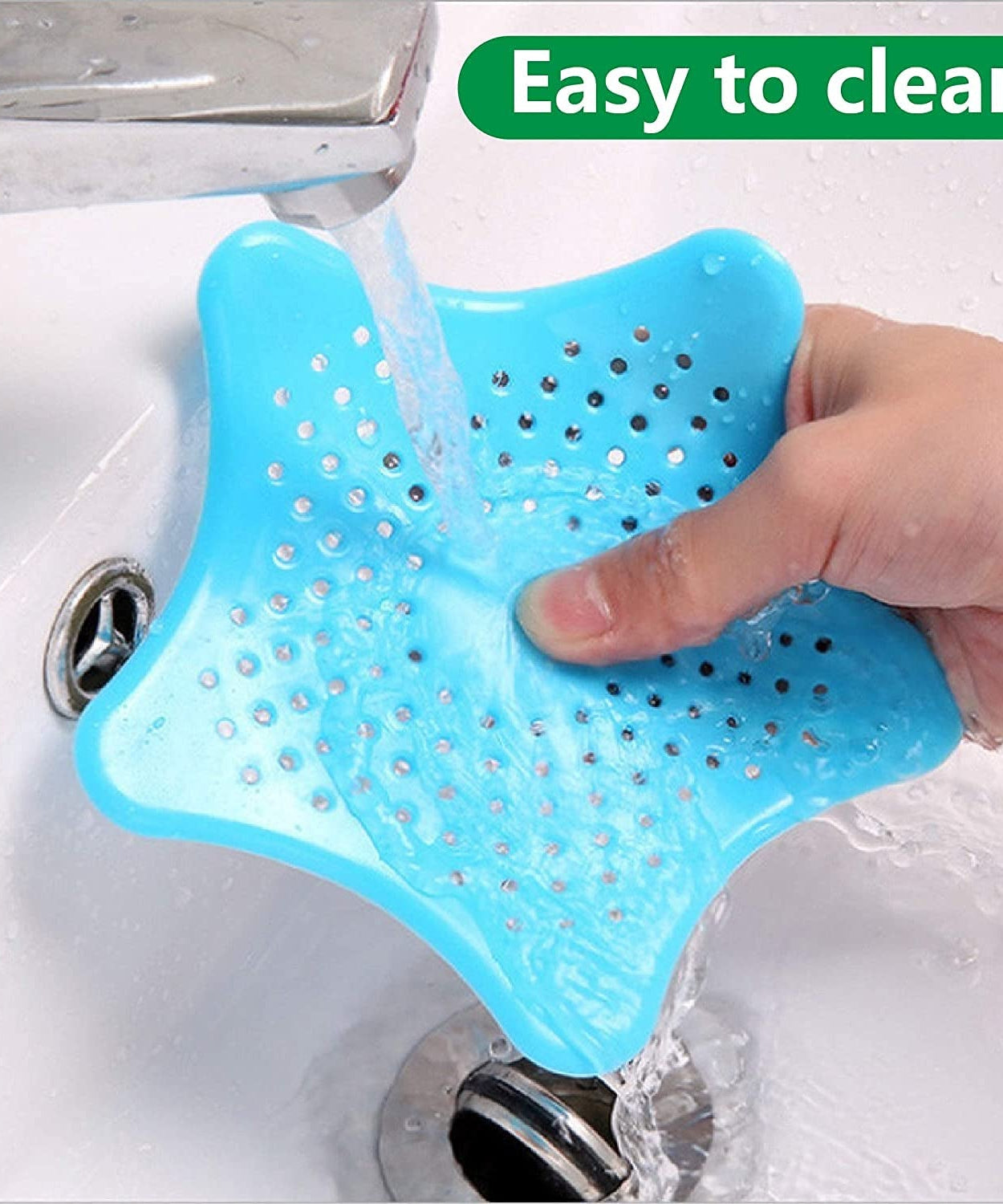 Star Shape Suction Cup Kitchen Bathroom Sink Drain Strainer Hair Stopper Filter, Star Shaped Sink Filter Bathroom Hair Catcher, Drain Strainers Cover Trap Basin (1 Pc)