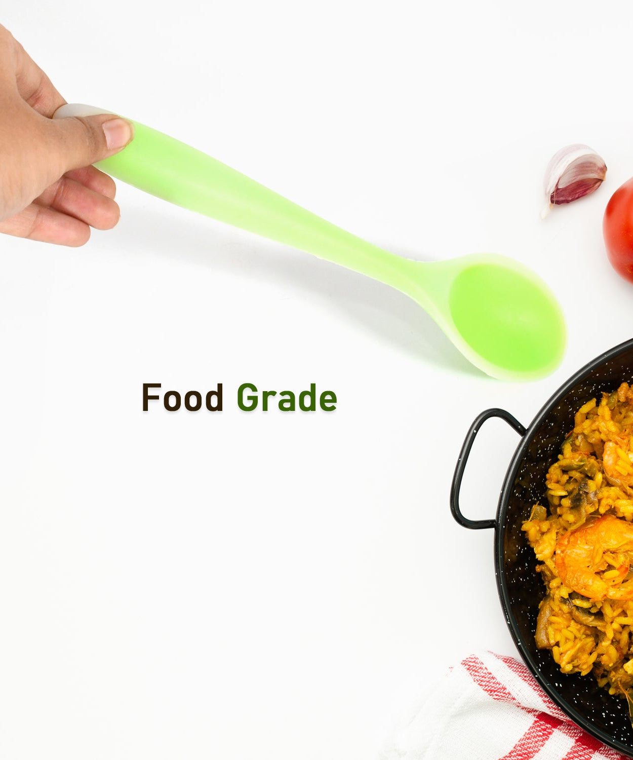 Multipurpose Silicone Spoon, Silicone Basting Spoon Non-Stick Kitchen Utensils Household Gadgets Heat-Resistant Non Stick Spoons Kitchen Cookware Items For Cooking (1 pc / 27 Cm)