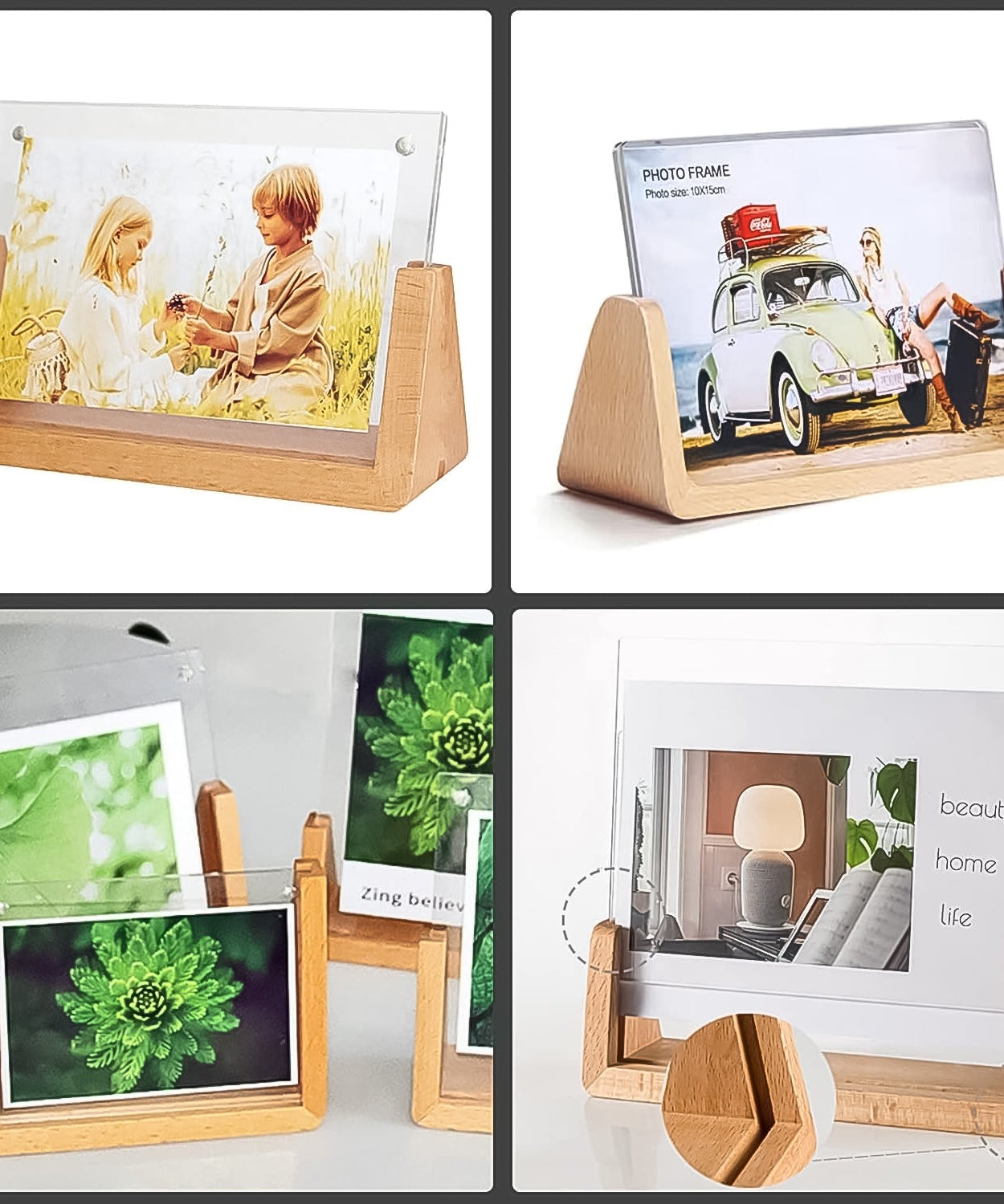  Wooden Picture Stand, Photo Frame Stand (1 Pc)