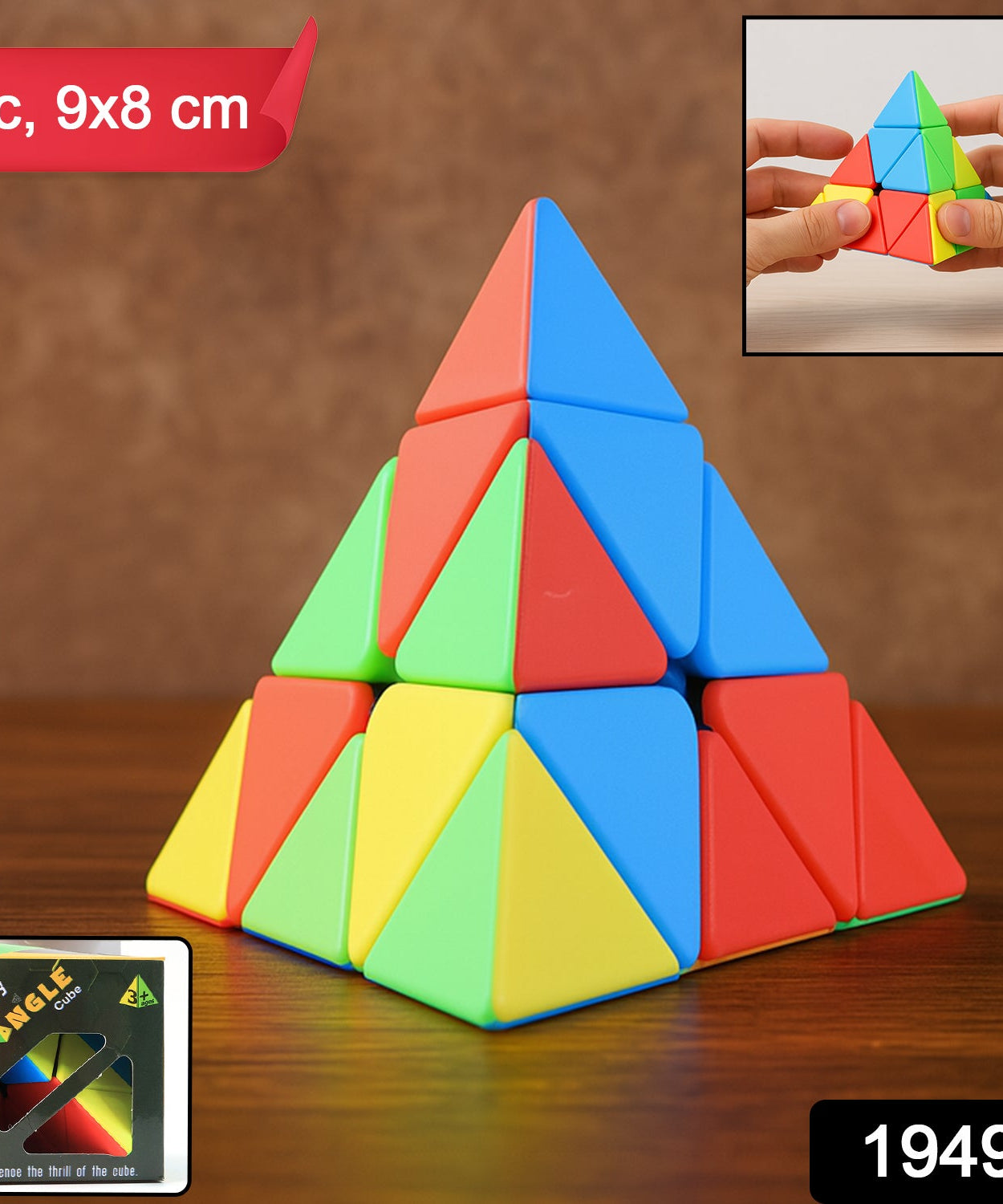 Colorful Triangle Pyramid Puzzle Cube for Kids