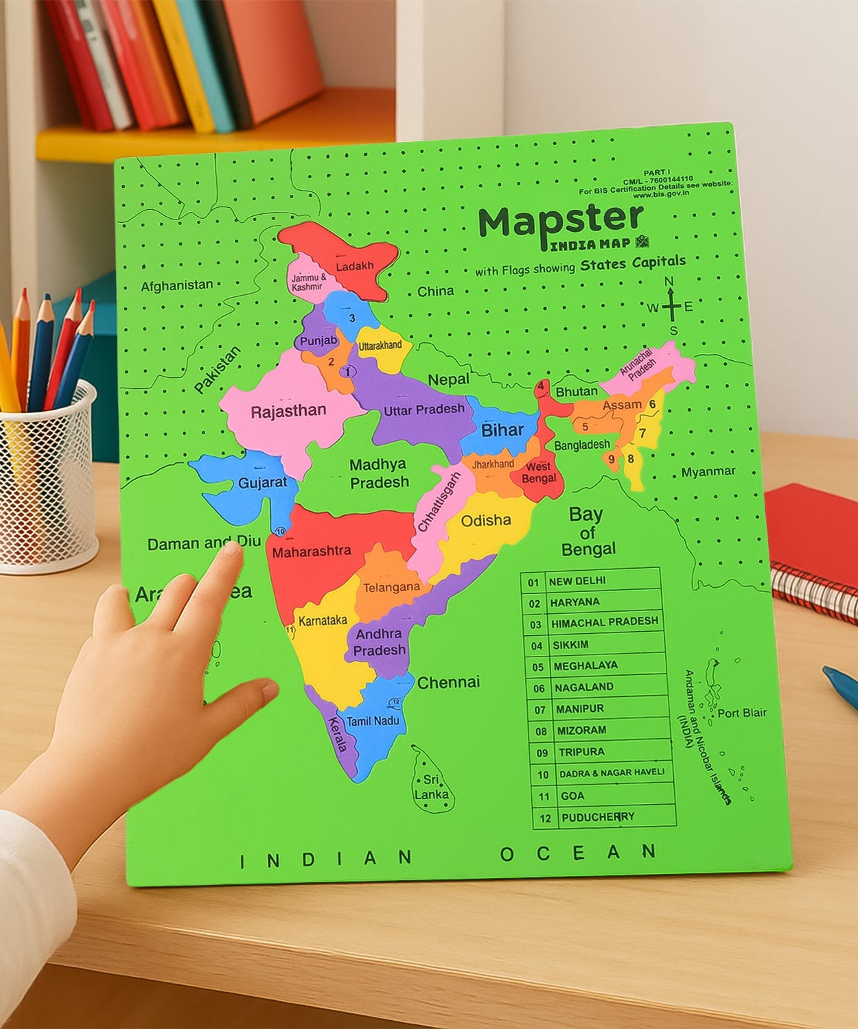 Aditi Mapster India Map EVA Foam Puzzle Set