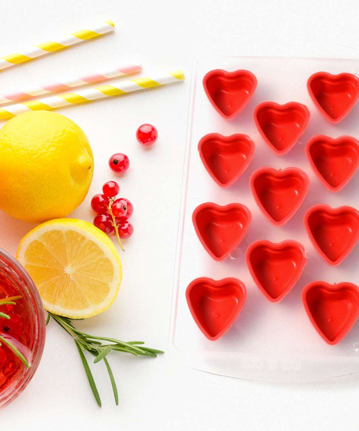 Silicone Mold Ice Cube Tray Creative Sweet Multi Type Ice Tray , Ice Cube Trays Multi Fruit Shape Ice Tray (1 Pc)