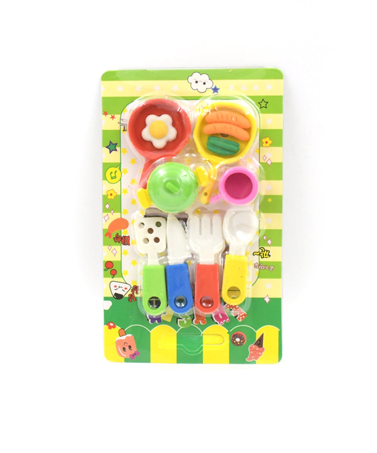 Fancy & Stylish Mini Erasers for Kids (8 Pc Set) - Fun Designs, Party Favors