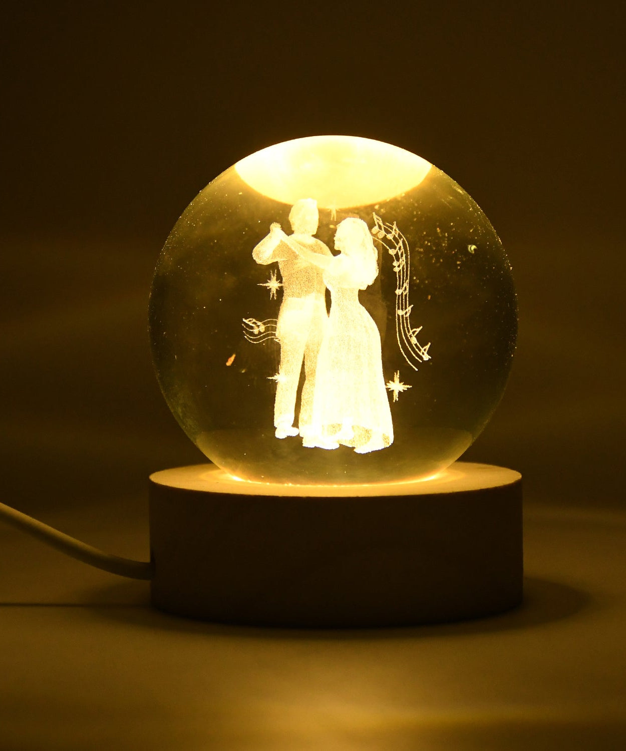 3D Crystal Ball lamps With Base (1 Pc)