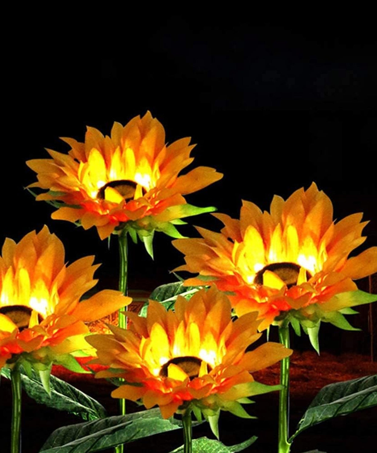 Beau Jardin Solar Sunflower Garden Stakes