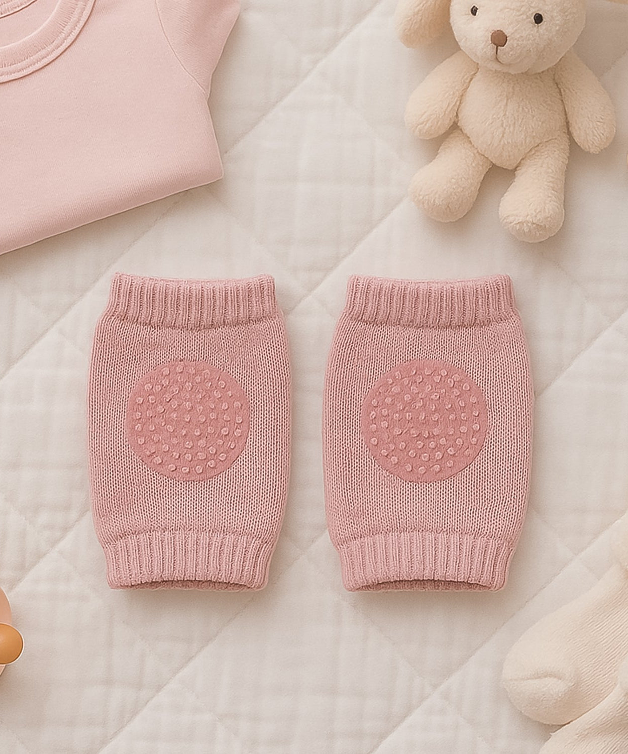 Pink Toddler Wool Knit Leg Warmer (Knee Guard)