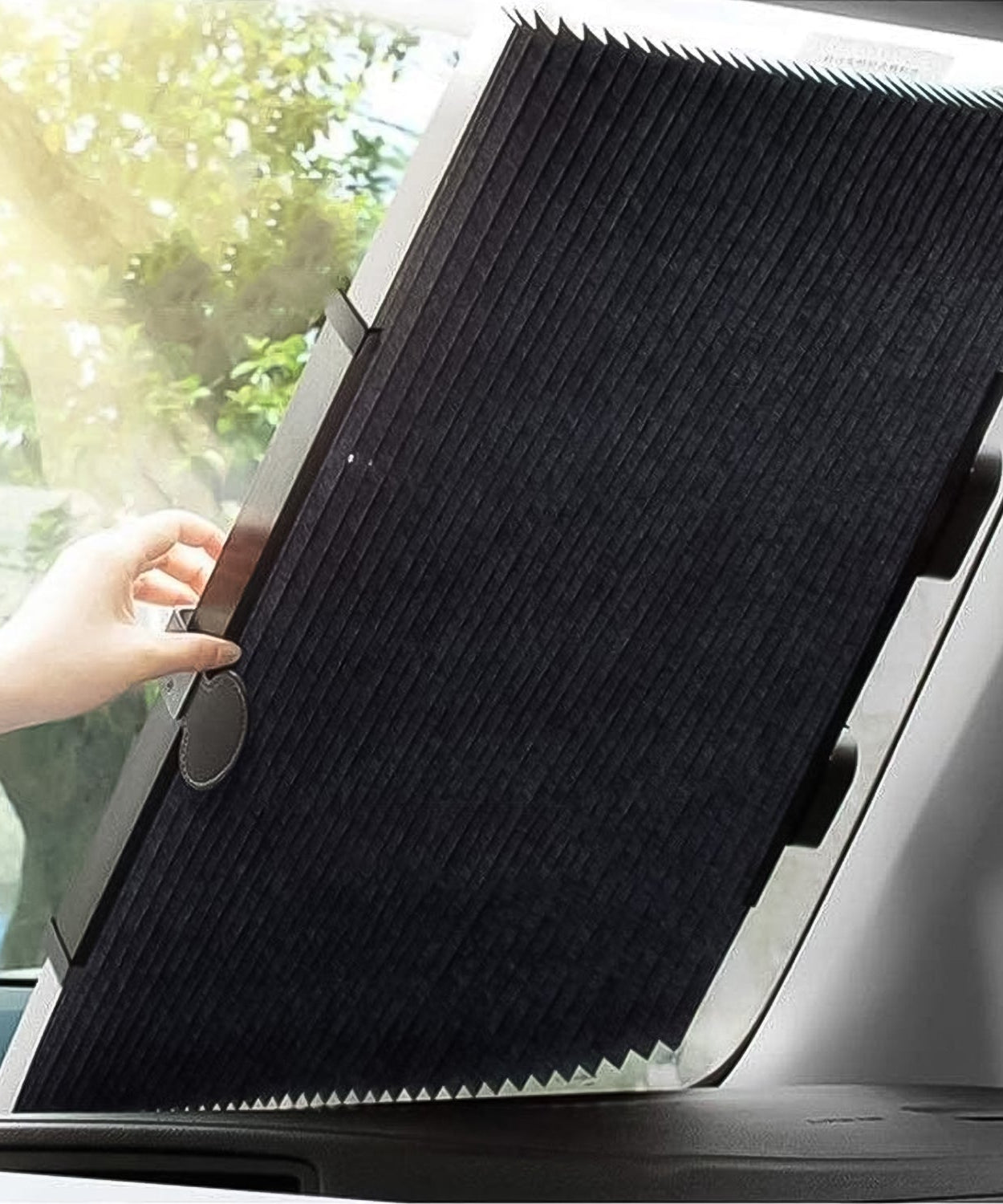 Retractable Long Foldable Windshield Sun Shade for Car (1 Set)