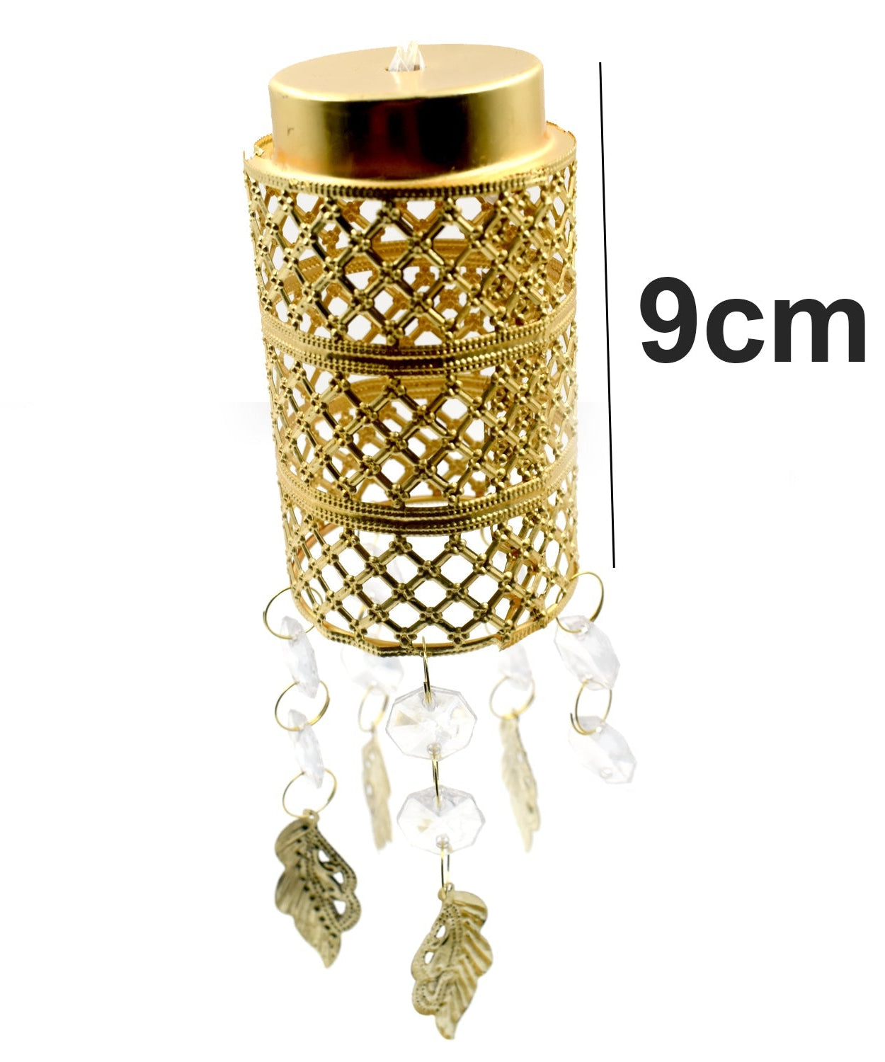 Fancy jhoomer in golden color with intricate details.