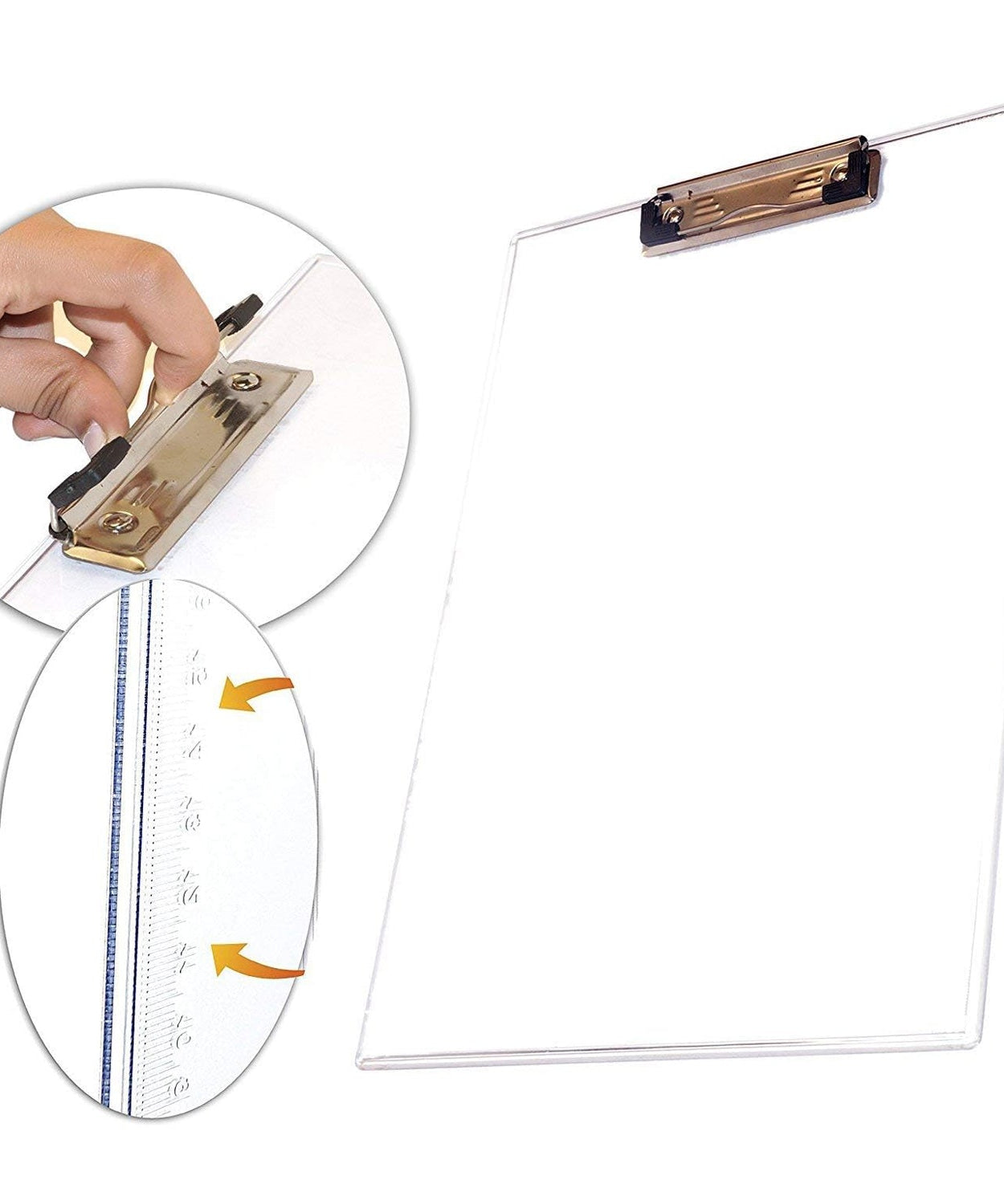 Exam pad with centimeter side, transparent