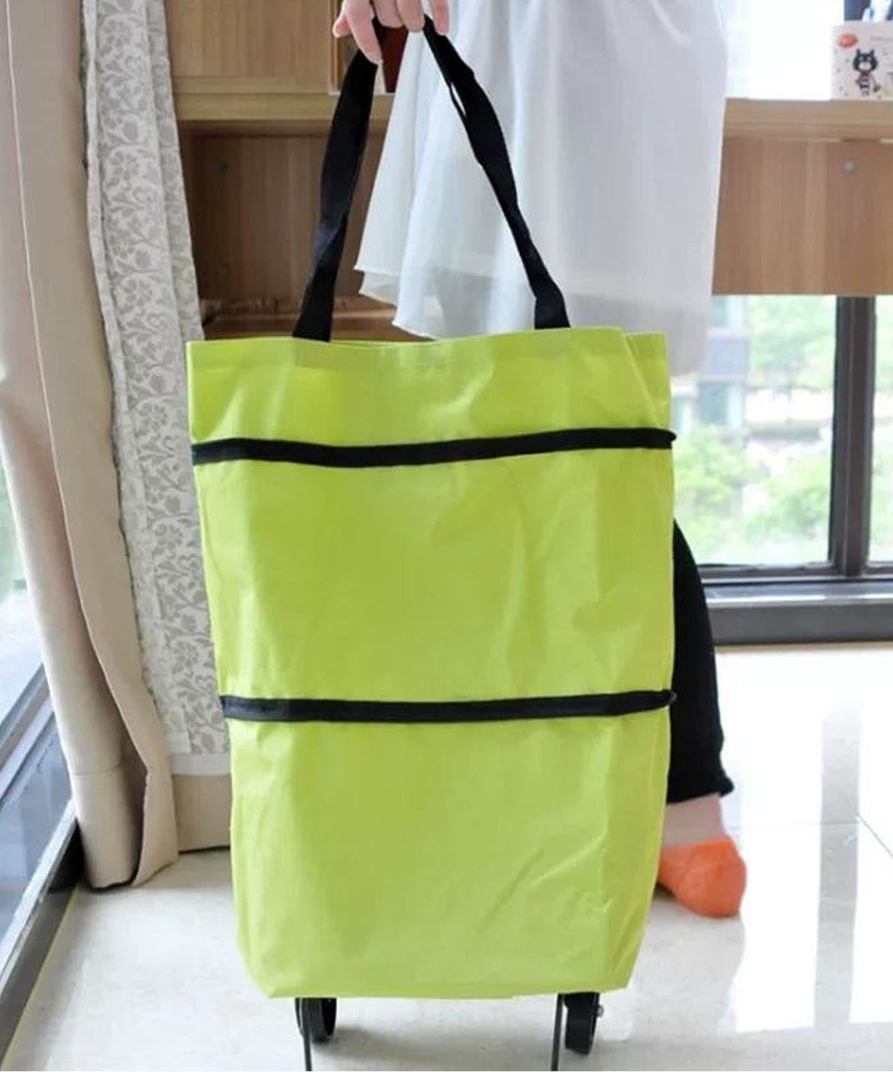 Folding cart bags for shopping, travel luggage trolley bag.