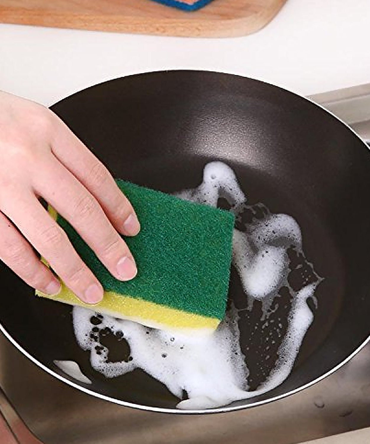 Microfiber Kitchen Cleaning Set - 6-Piece Sponge & Scouring Pad Collection