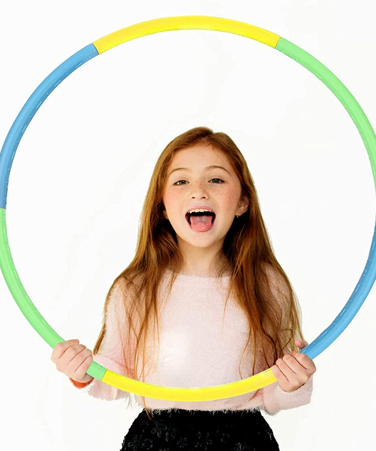 Hula hoop segments for interlocking fitness exercise
