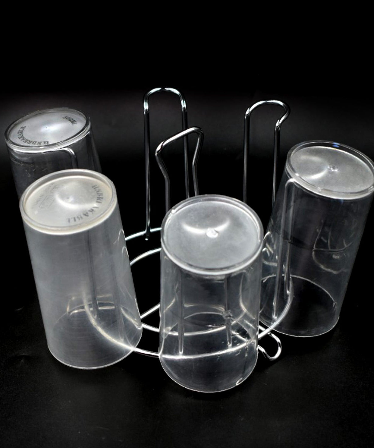 Stainless steel holder for multiple glasses