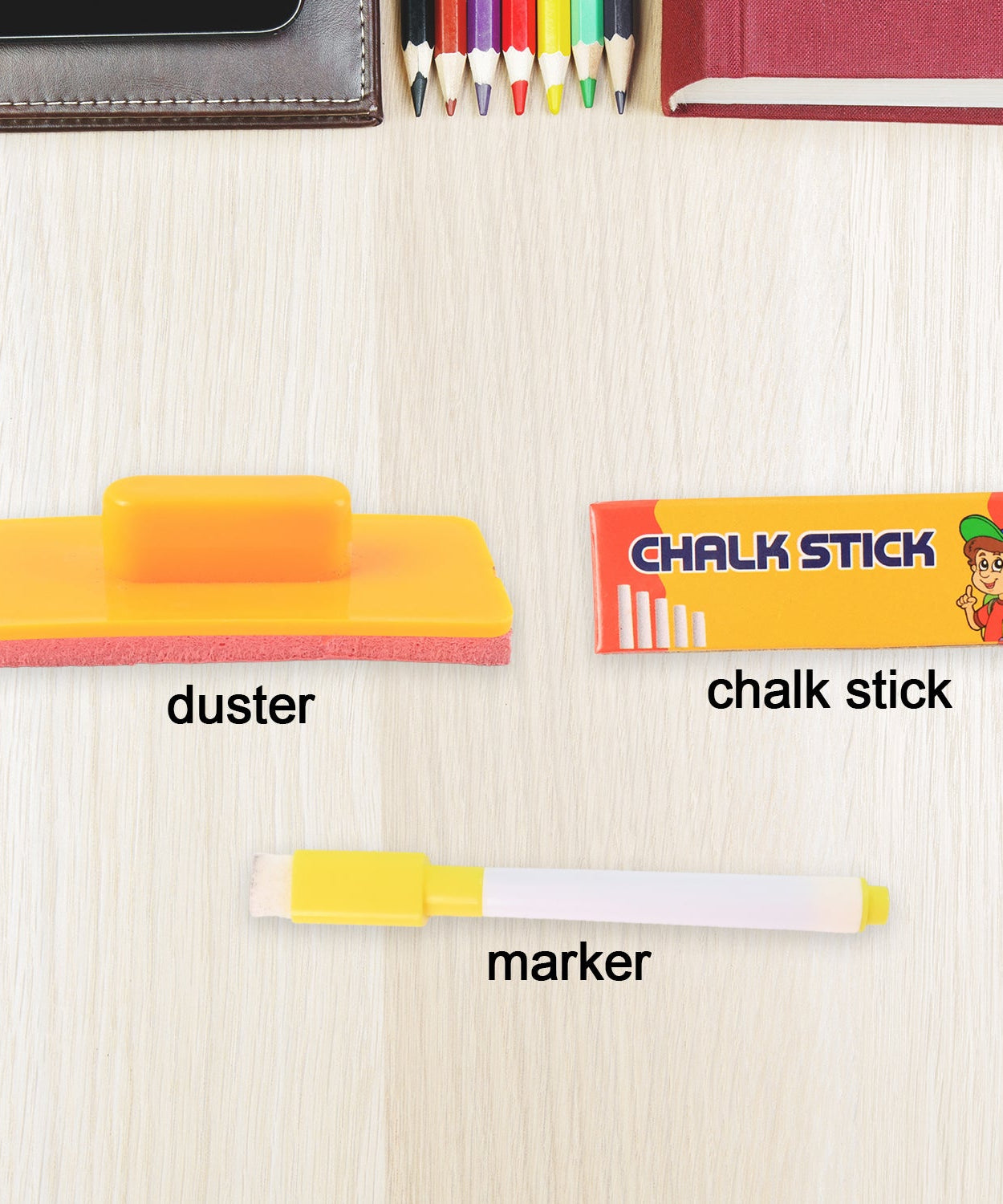 2-in-1 Double-Sided Write and Wipe Educational Drawing Board for Kids (1 Set)