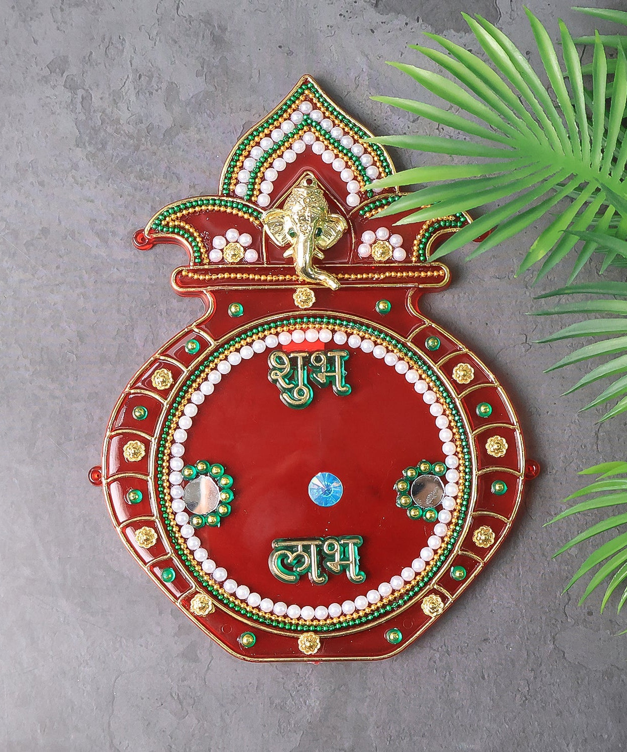 Decorative Kalash Wall Hanging with Shubh Labh (1 Pc)
