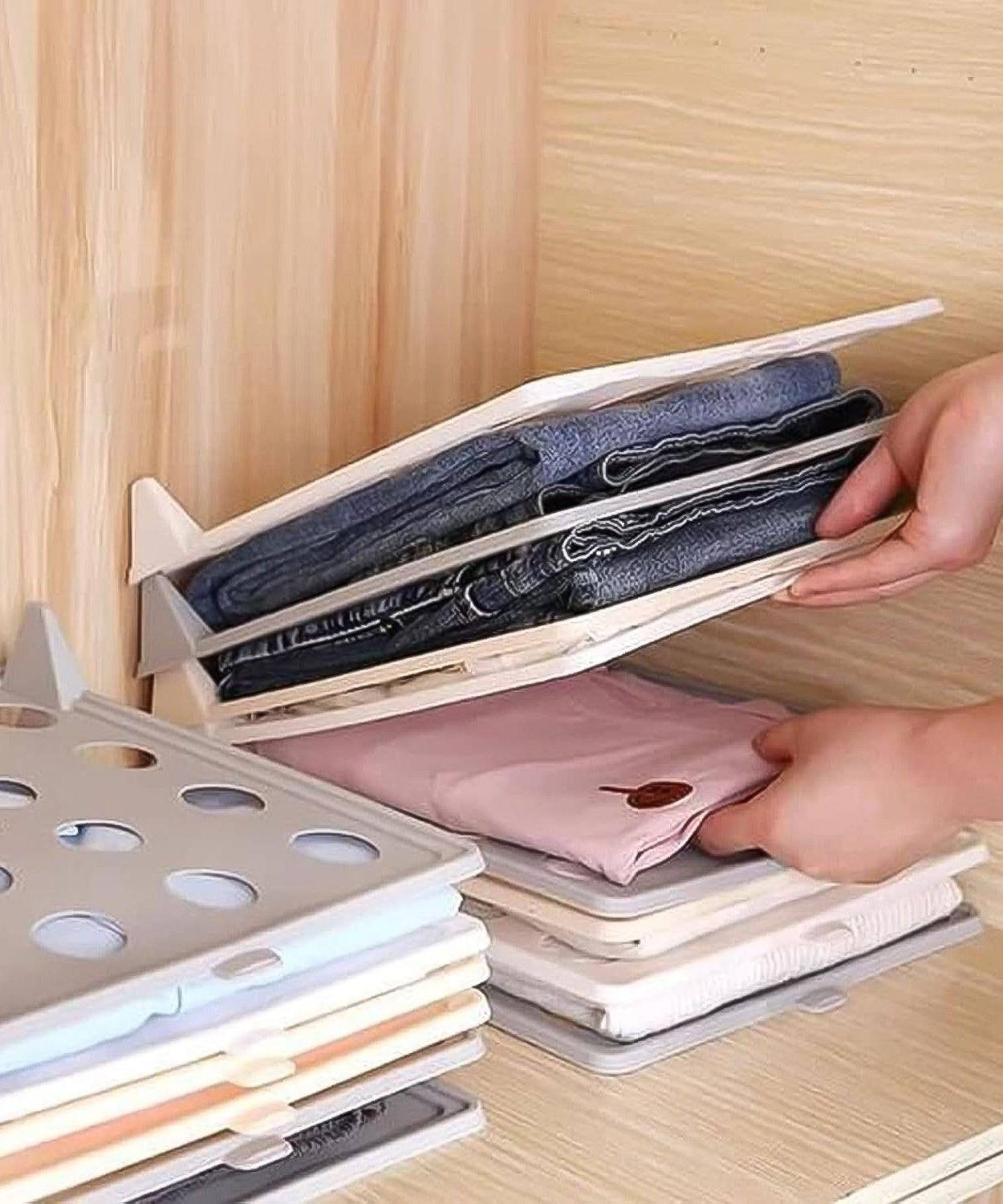 Shirt Folding Board for Neat Stackable Clothes