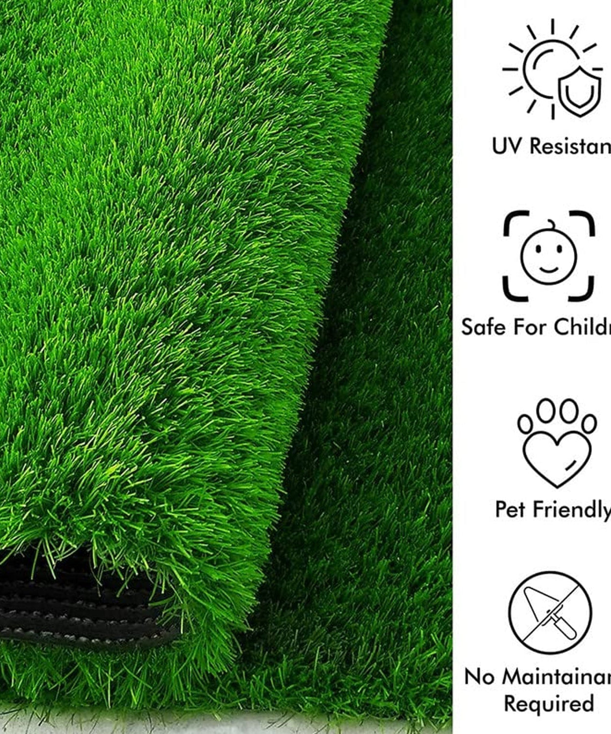 Plastic turf carpet, 58x38cm, ideal for balcony or doormat
