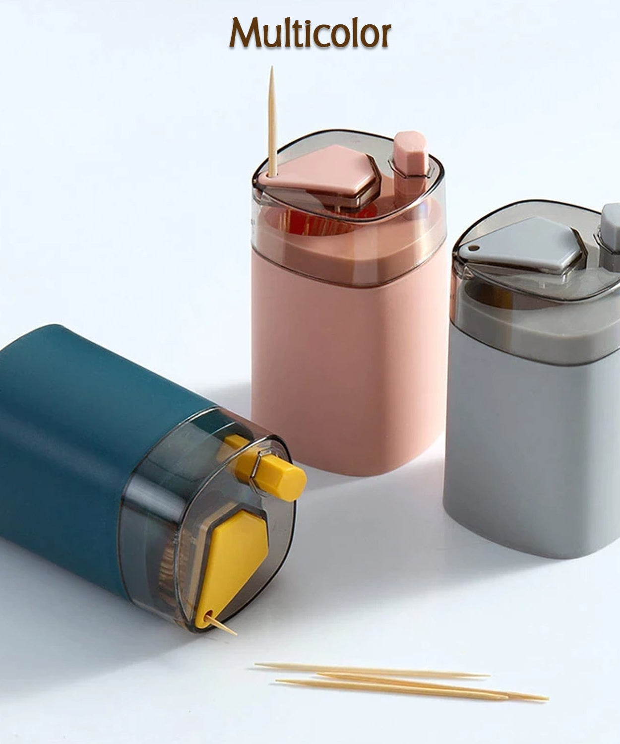 Safe and convenient toothpick holder, automatic -up feature for easy dispensing.