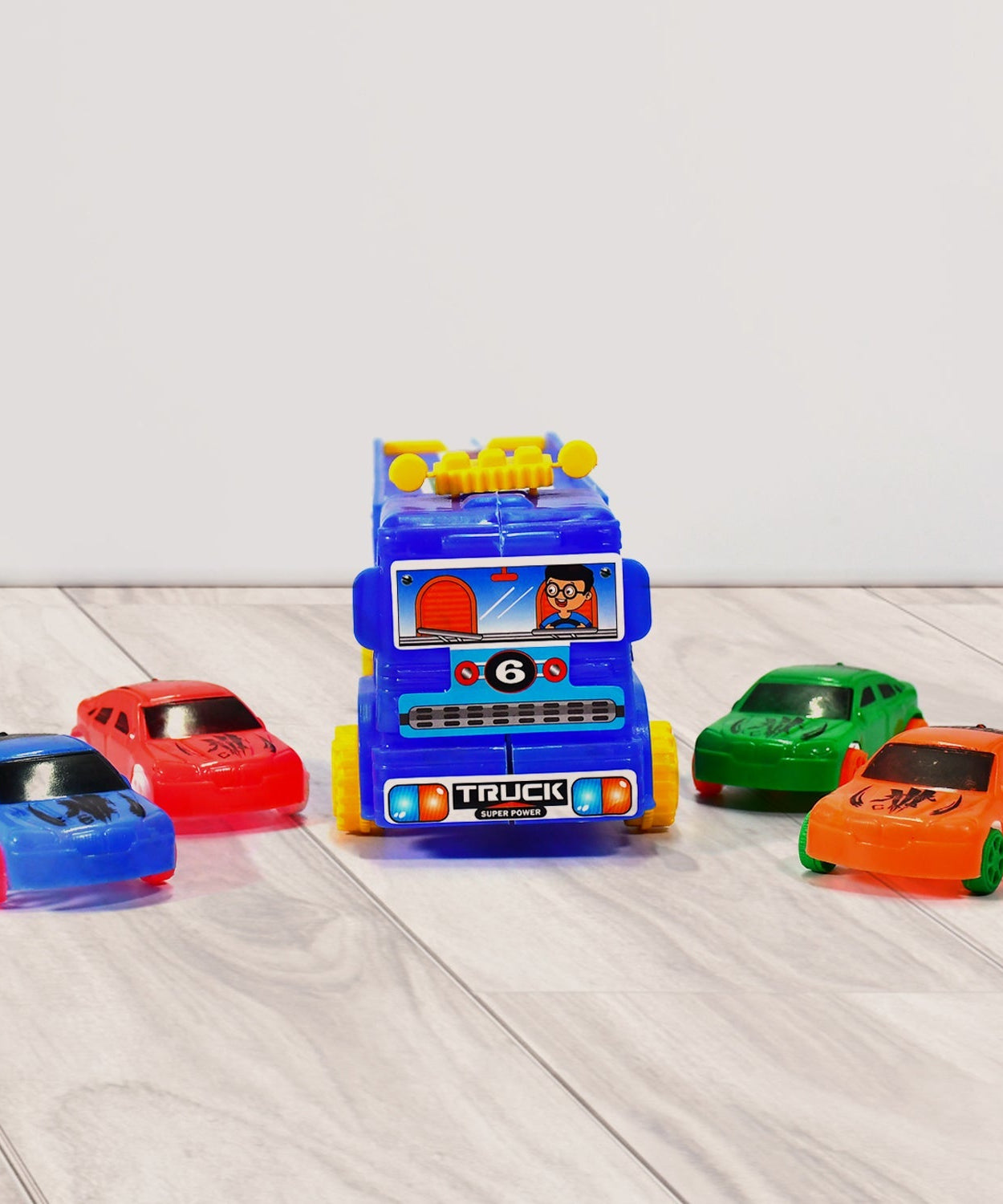 Toy truck with mini cars set