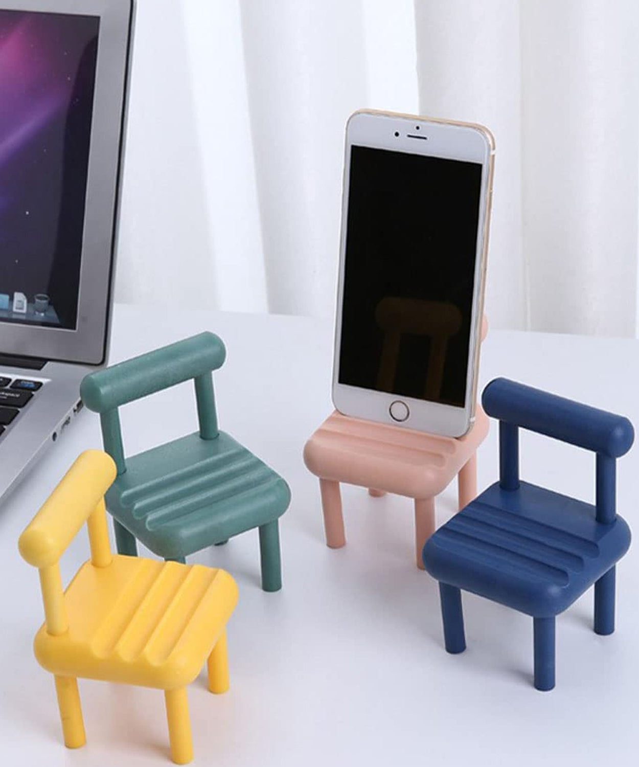 Mini Chair Mobile Phone Holder – Portable & Stylish Stand for All Smartphones, Ideal for Desk & Office Use (1 Pc)