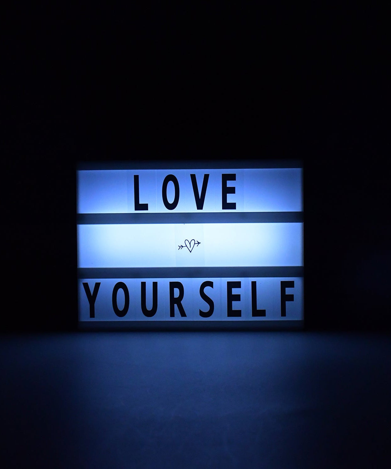 Black Mini A6 Magnetic Cinematic Light Box with 82 Characters and 10 Emojis  (1 Set)