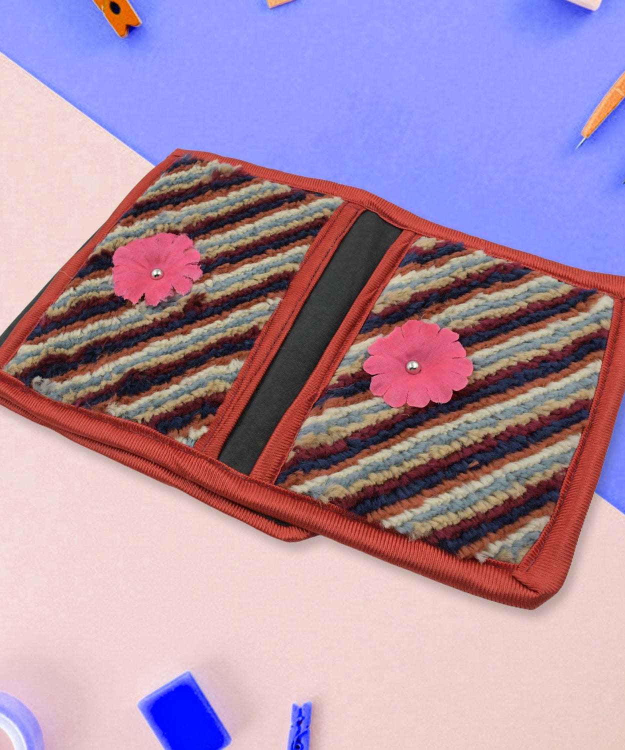 Foldable Hanging Organizer with 3 Pockets - Wall Hanging Letter Holder