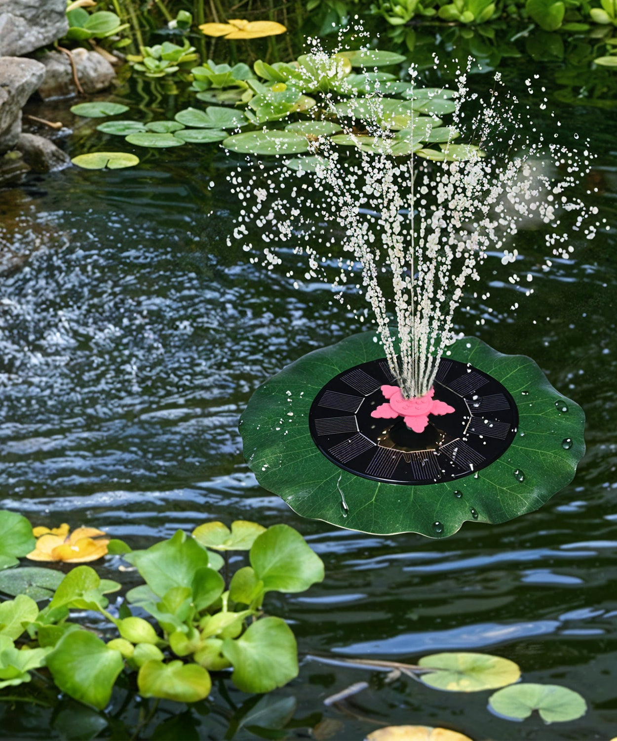 Decorative Solar-Powered Floating Water Fountain Pump