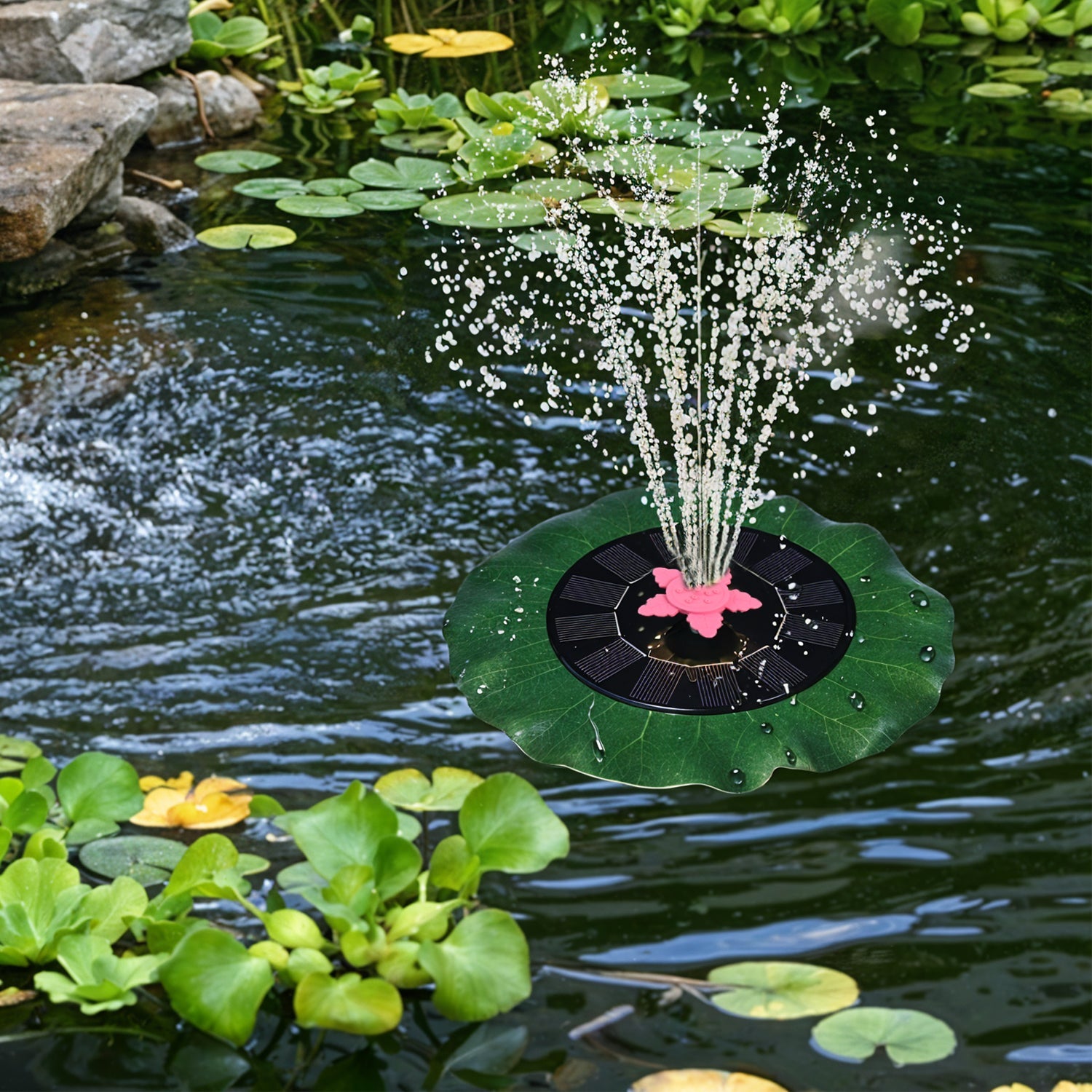 Decorative Solar-Powered Floating Water Fountain Pump
