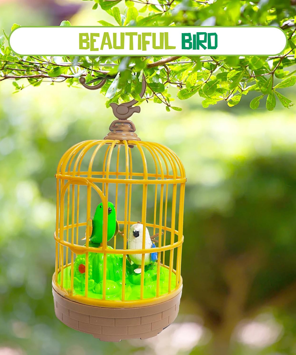Liberty Imports Sound Activated Bird Cage