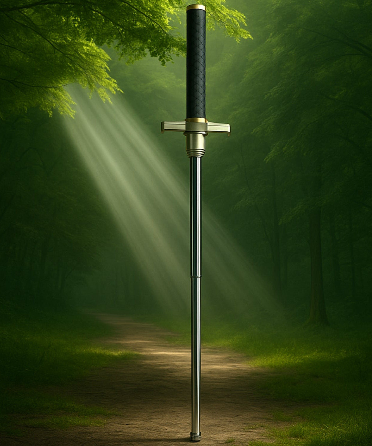 Safty Rod Lightweight Folding Walking Sticks with Nylon Bag Cover (75 Cm)