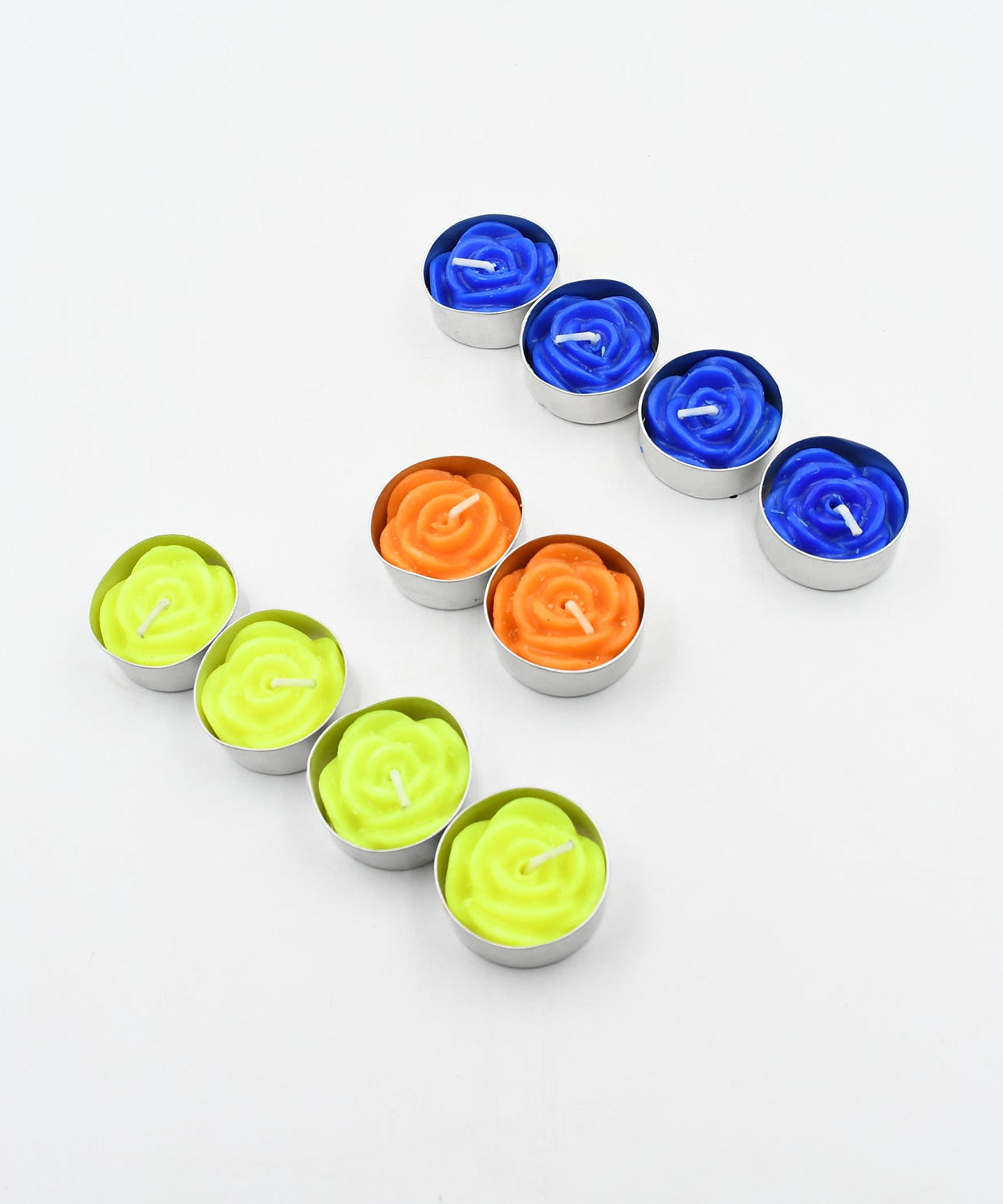 Aromatherapy tealight candles with rose flower design