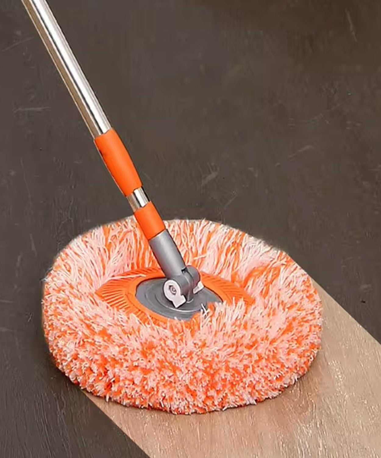 360° Rotatable Ceiling Dust Cleaning Mop Extendable Long Lightweight Handle Mop Heads Pad, Spin Scrubber for Ceiling Floor Bathroom Kitchen Tile