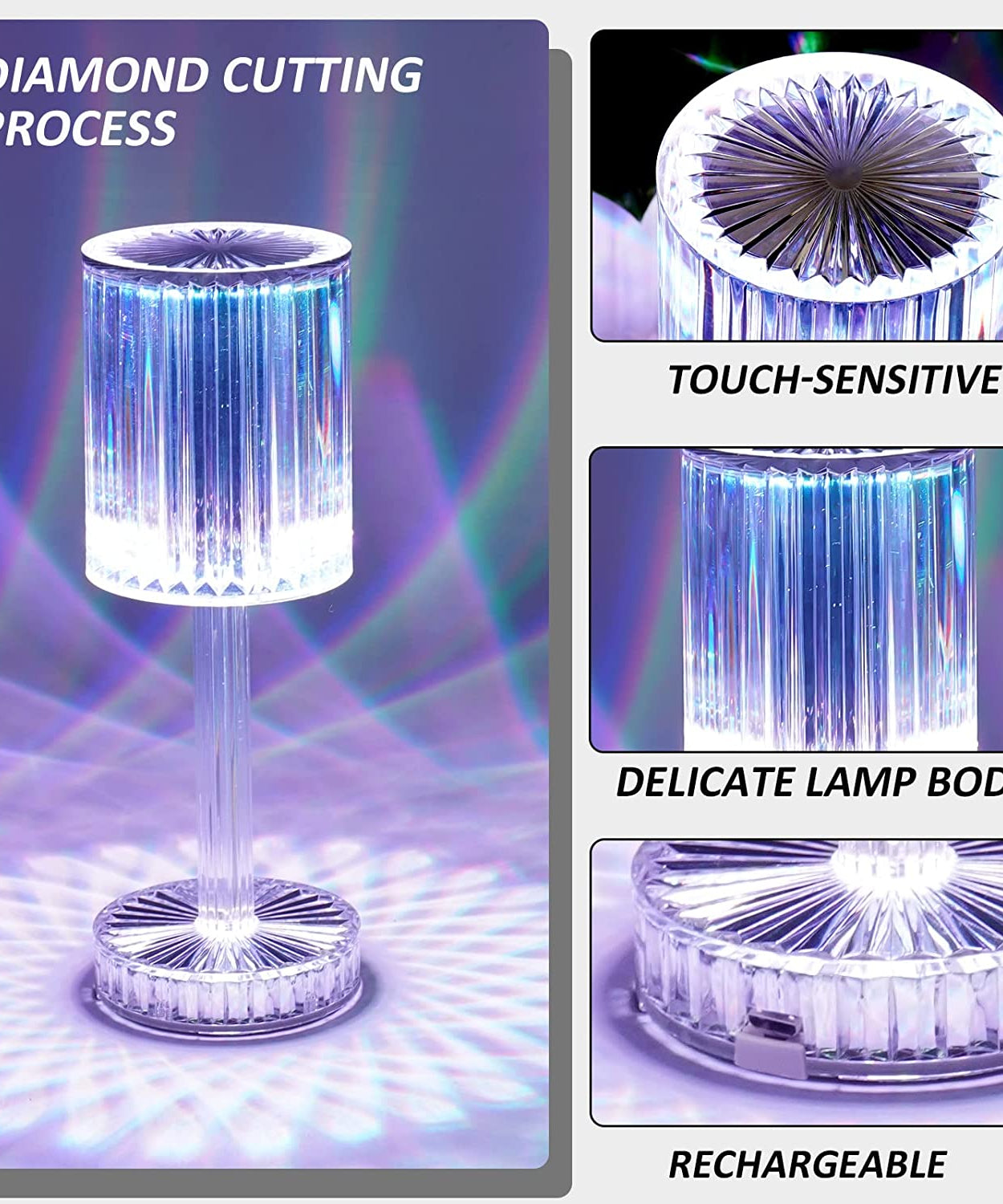 Modern nightstand lamp with touch control