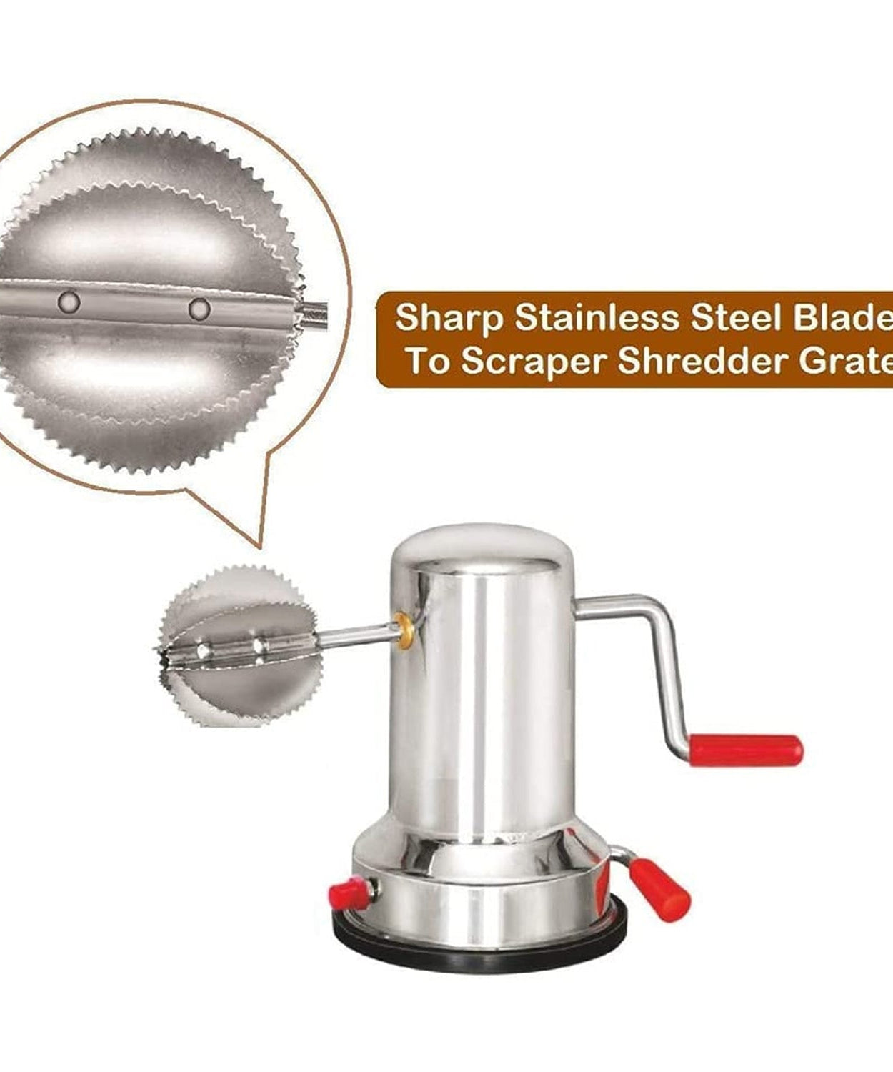 Steel coconut scraper for kitchen