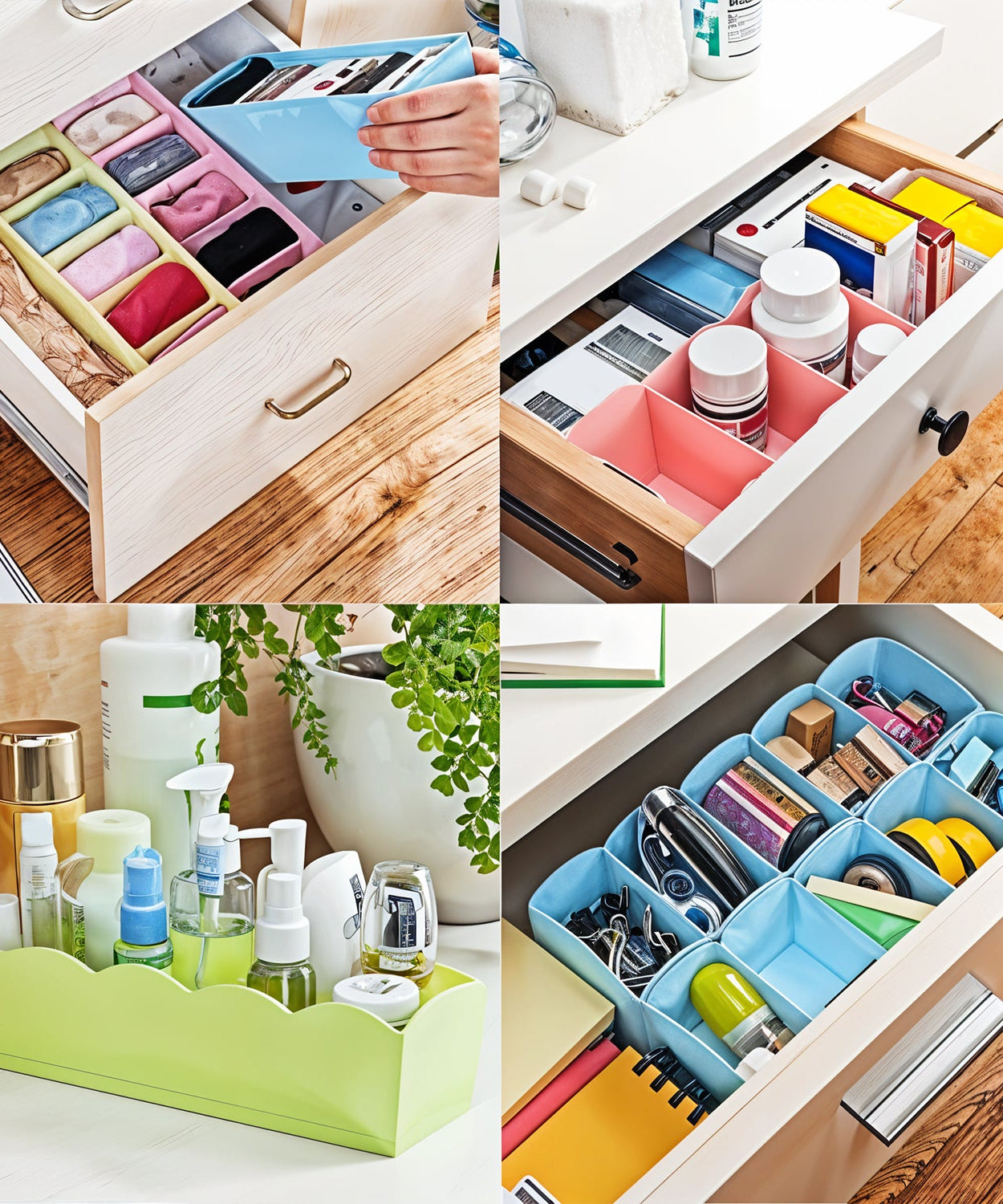 5 Compartments Socks / Handkerchief / Underwear Storage Box Socks Drawer Closet Organizer Storage Boxes (pack of 2)