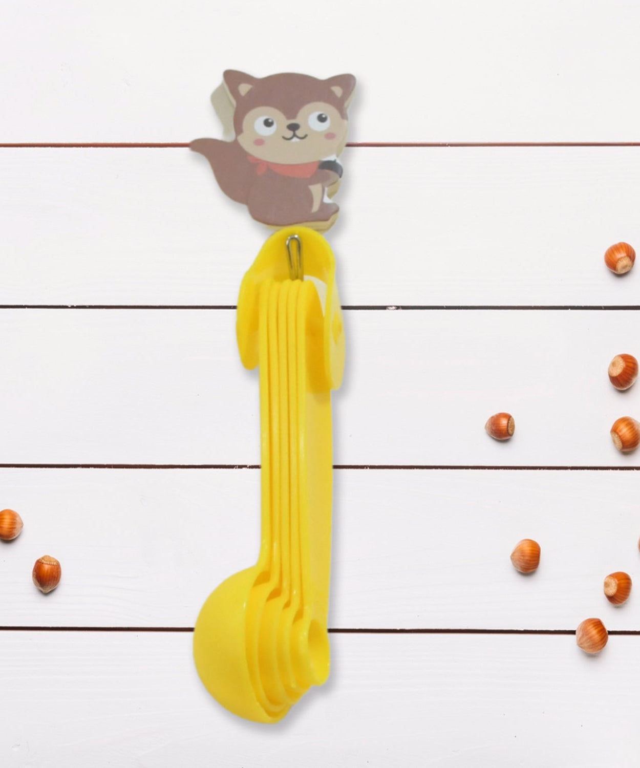 Set of 5 plastic spoons for measuring