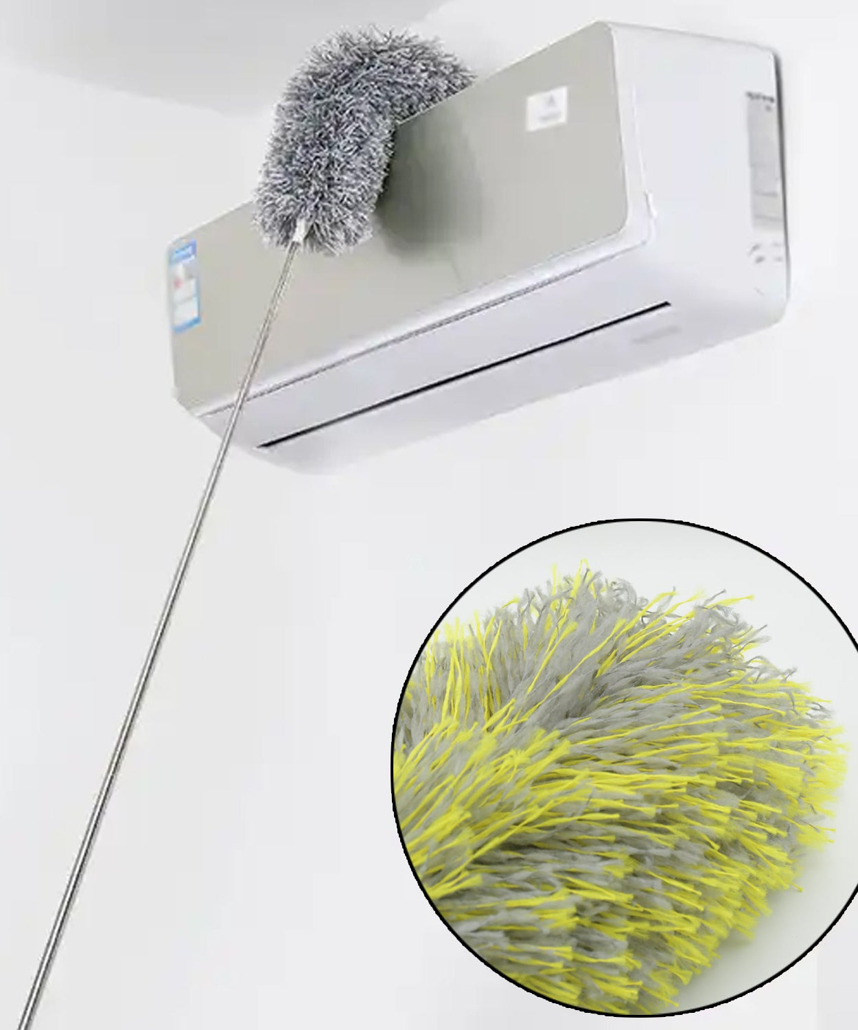 Long Handle Microfiber Duster – Extendable & Washable Cleaning Tool for Home, Car & Office (62cm)