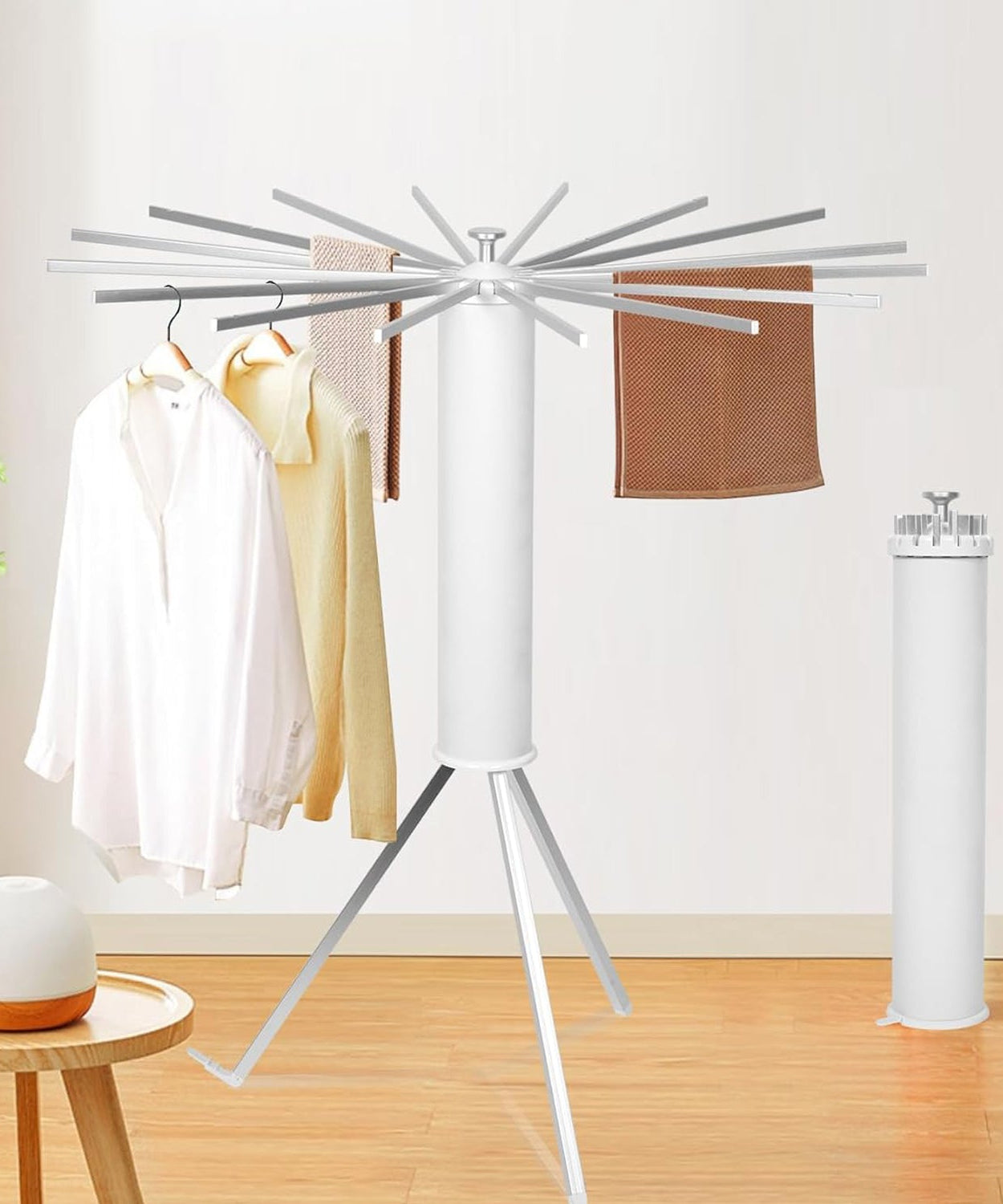 Foldable Rotary Clothes Drying Rack Stand (1 Pc)