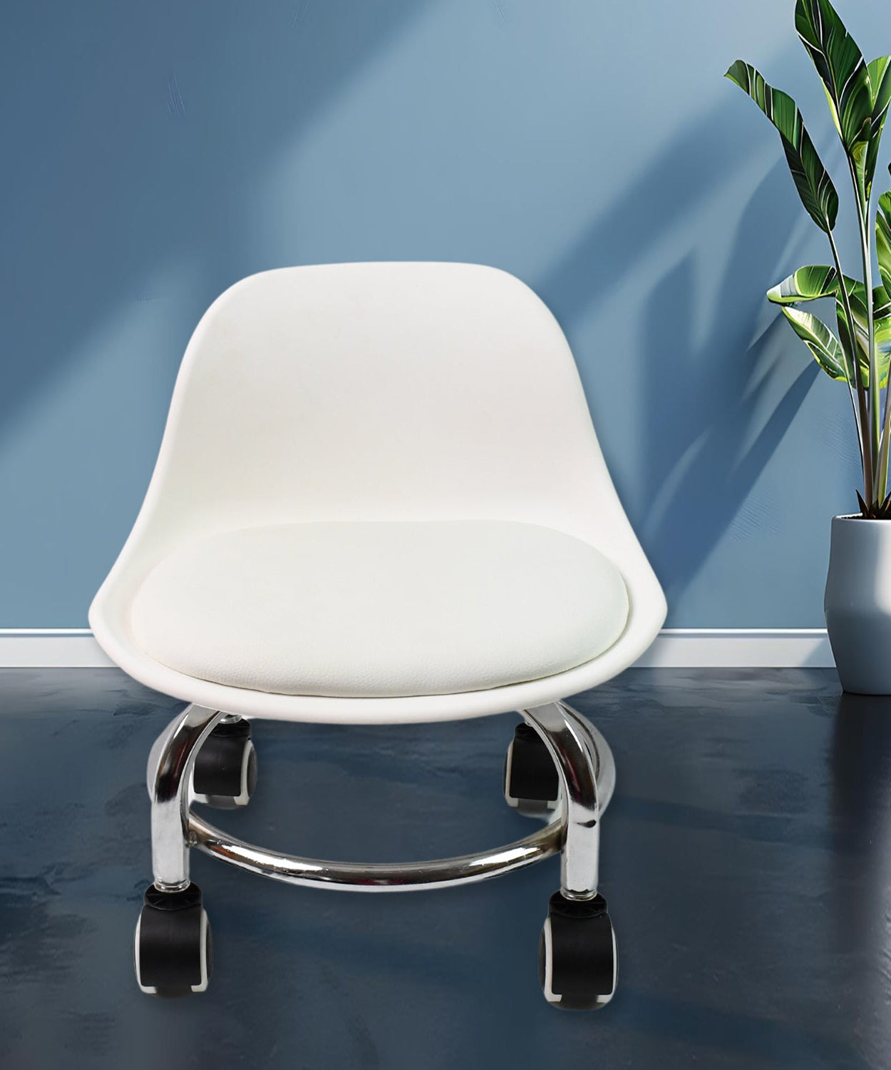 Heavy Duty Round Rolling Stool with Wheels Pedicure Stool (1 pc)