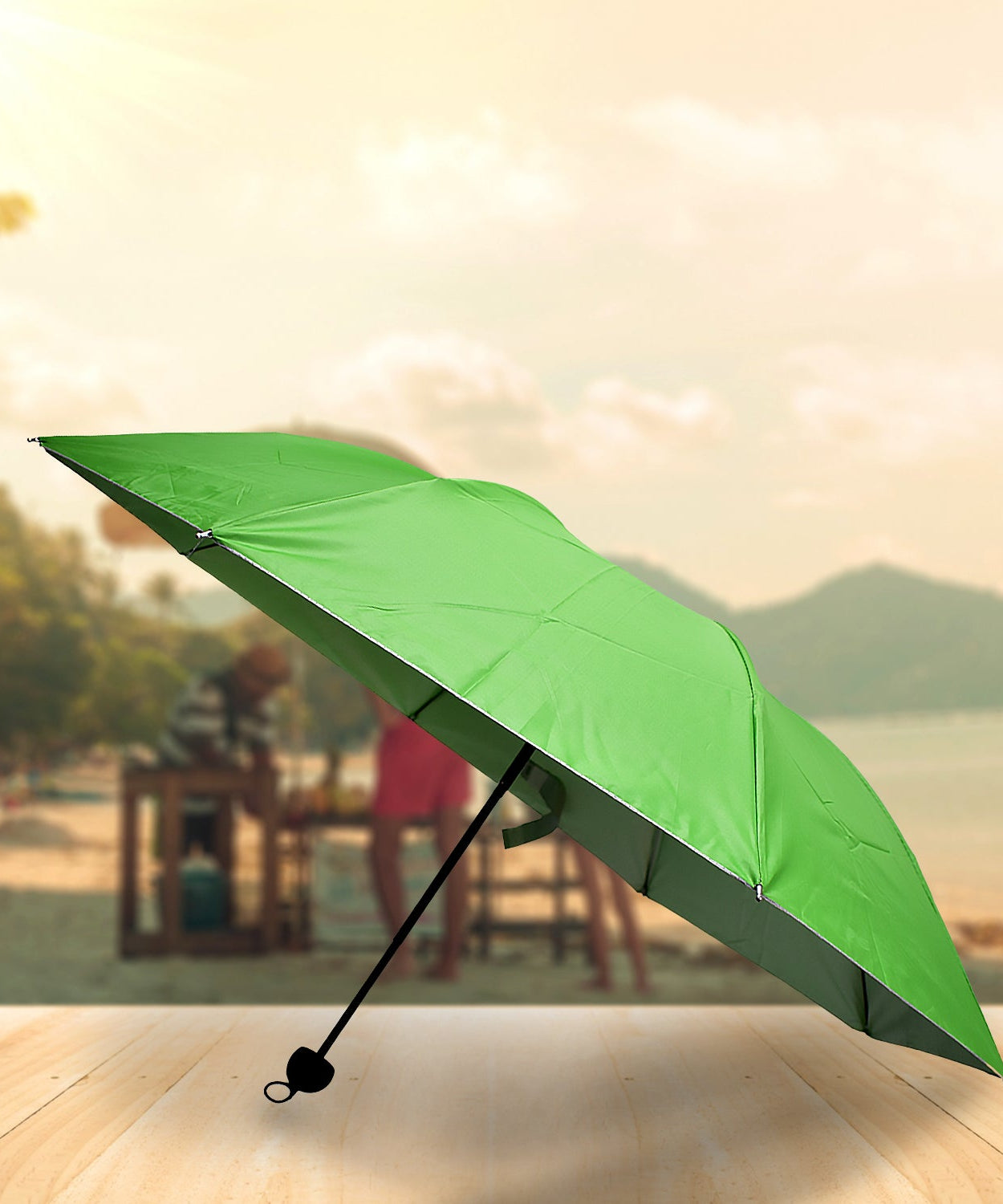 3 Fold Sun Protective Solid Foldable Outdoor Umbrella, Portable Sun, UV Protection Lightweight Rain Umbrella With Umbrella Case For Girls, Women, Men, Boys