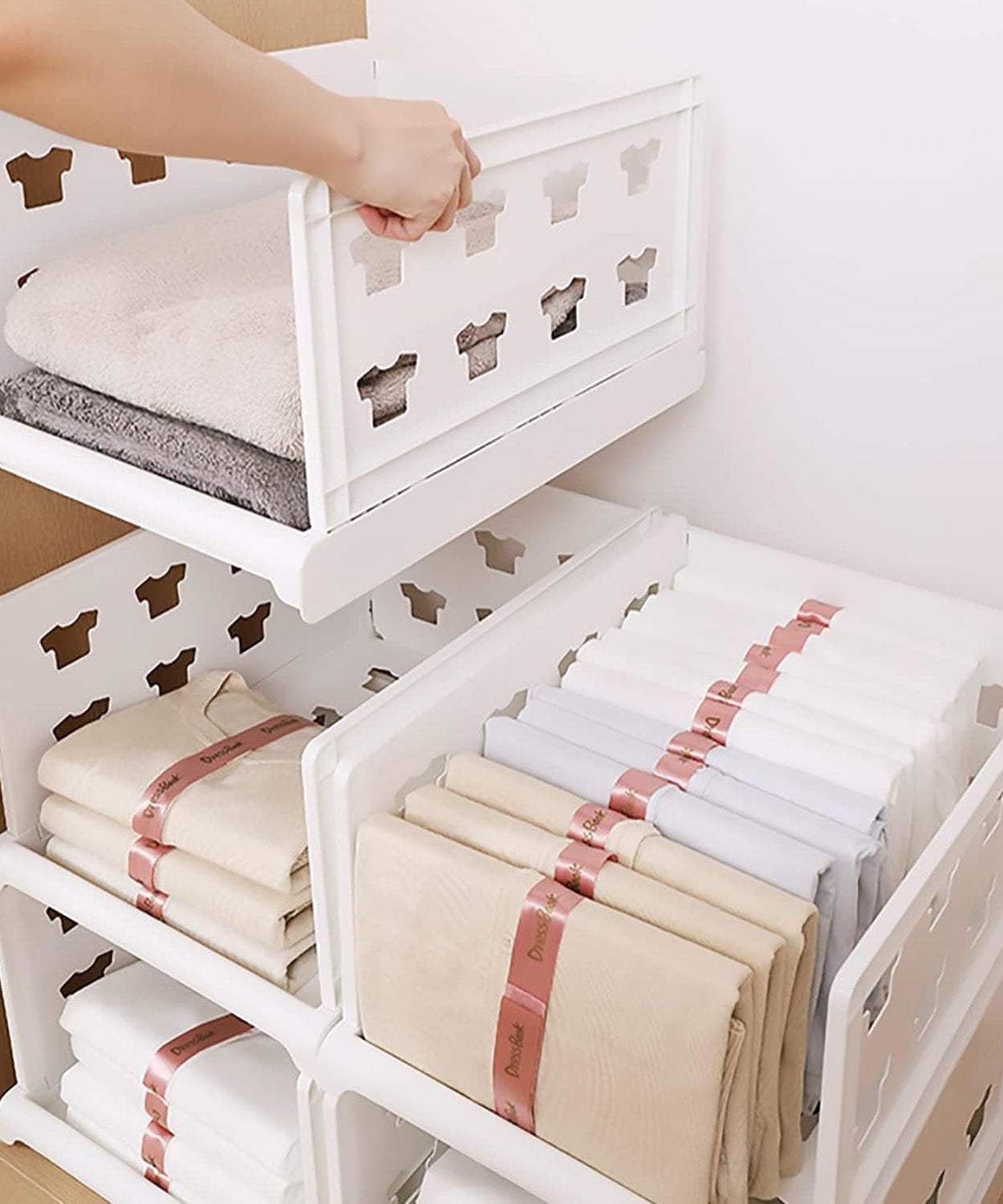 Foldable drawer shelf cart, 3-layer multifunctional