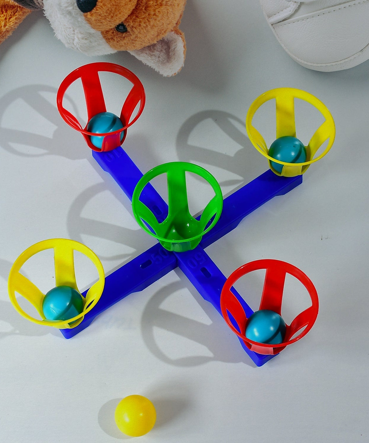 Kids' basket and ball toy set