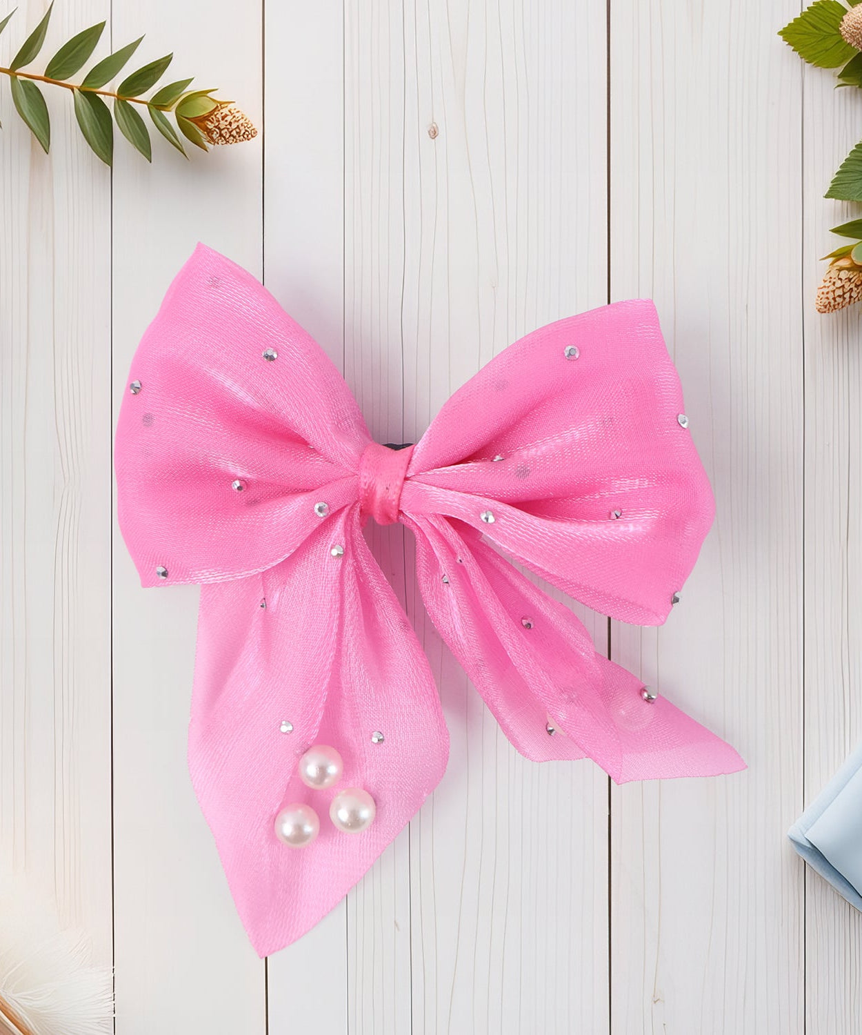 Hair Bow Knot Clip Suitable For Girls (12 Pc / Multicolour & Mix Design) Hair accessories