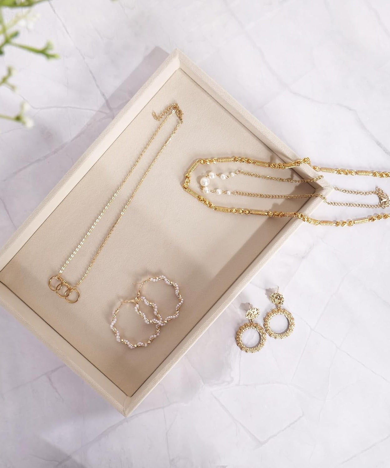 Velvet Jewellery Tray 21x12Cm (1Pc)