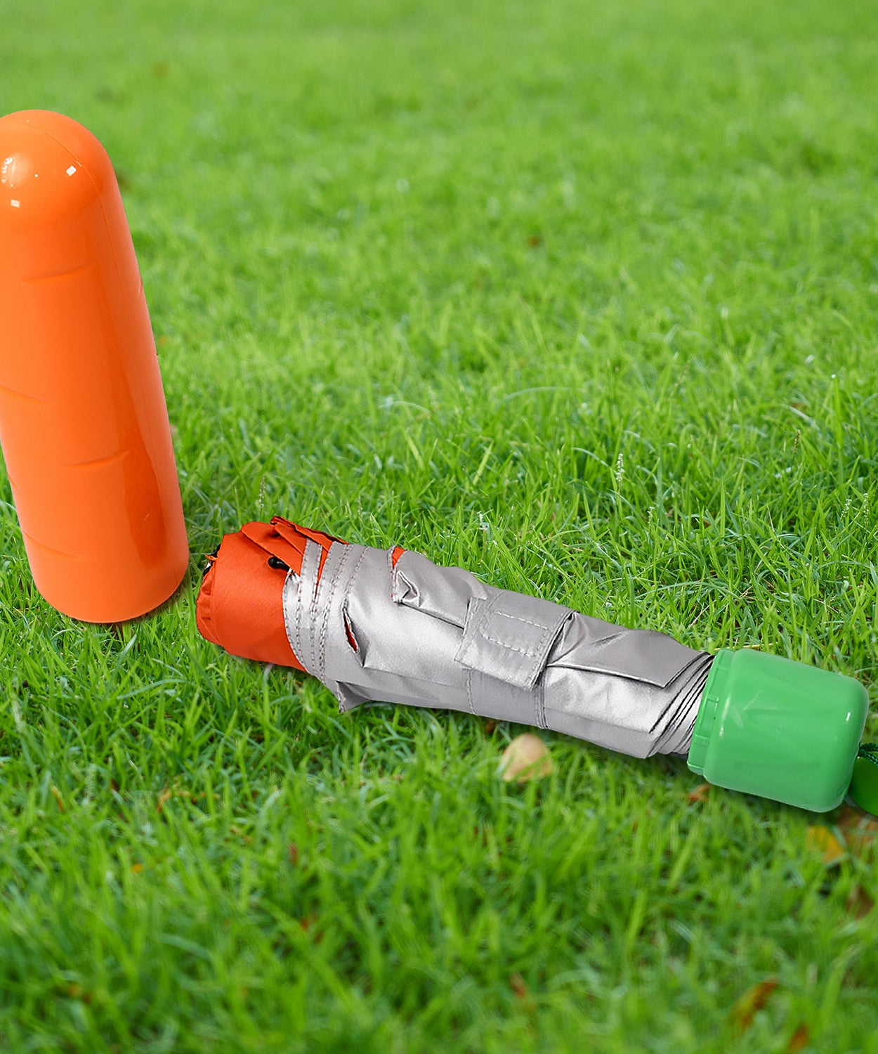 Vegetable shaped Folding Umbrella, Plastic Case Creative Fashion Folding Mini Sun Shade Rain Umbrella, Unique Umbrella, Sun & UV Protection, Cute Design (1 Pc)