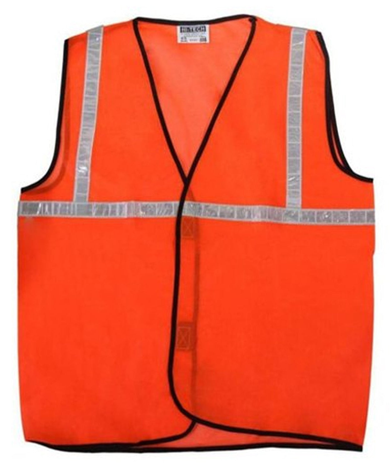 Orange safety jacket for construction site visibility